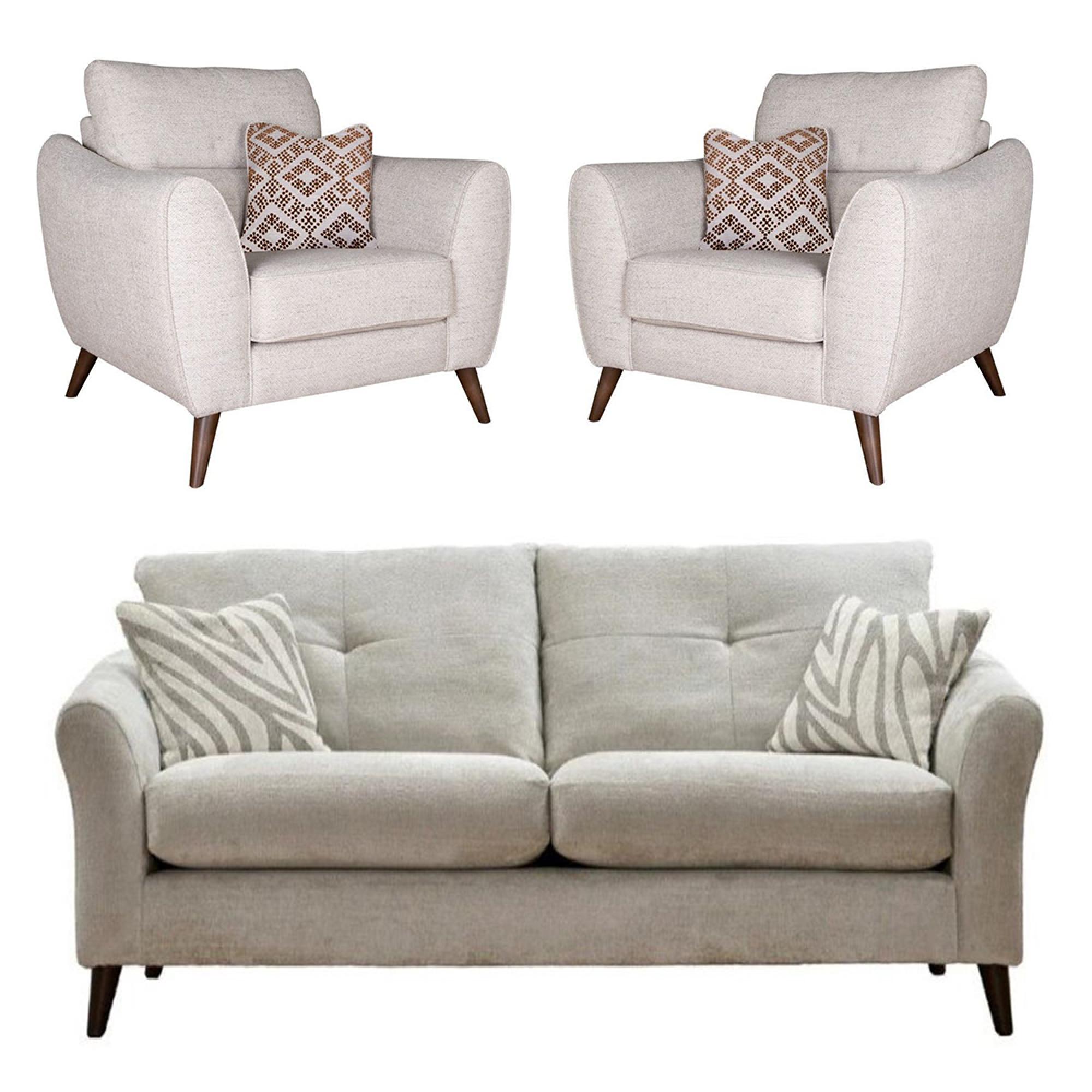 Buoyant Molly Fabric Sofa Set - 3+1+1 Seater - Variation Available
