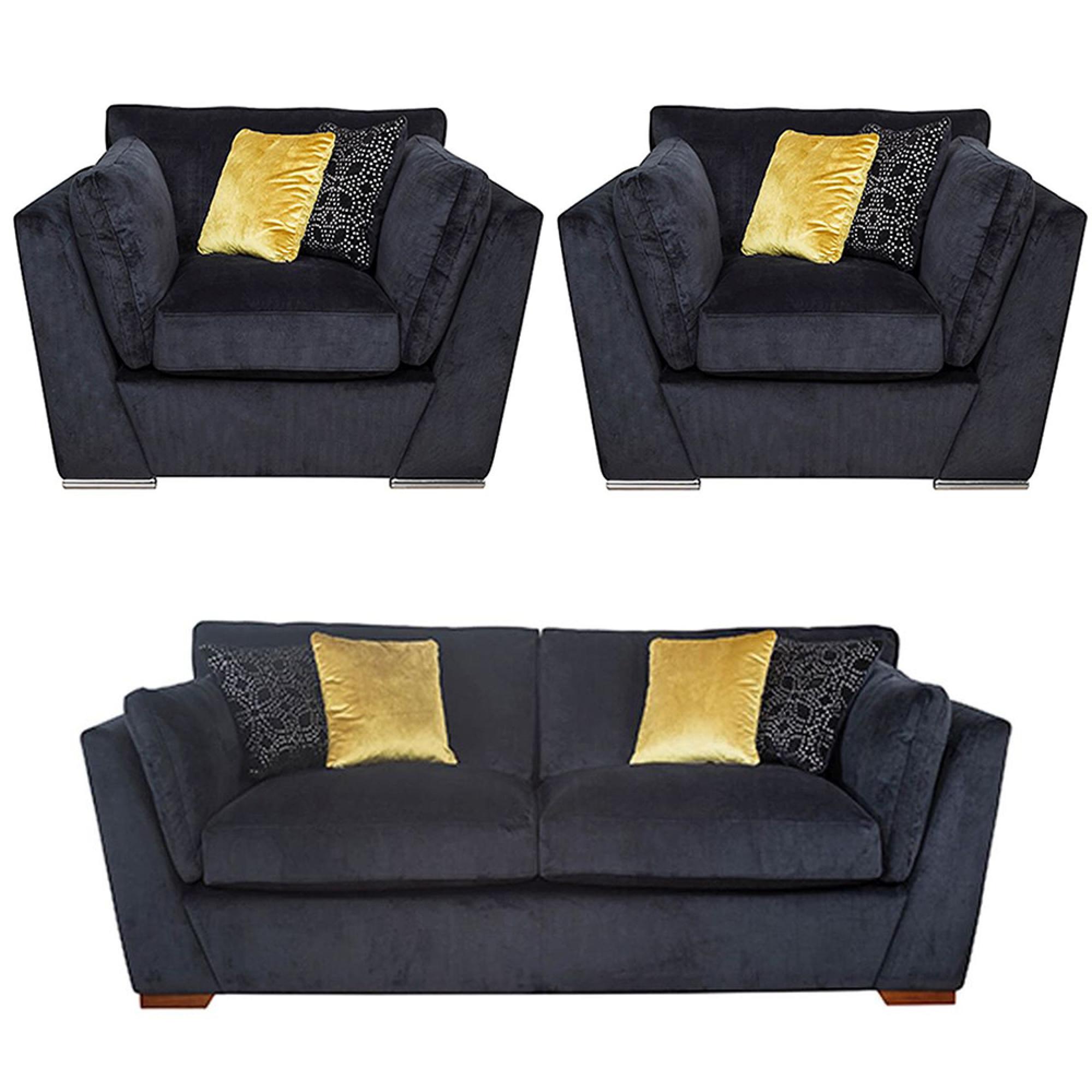 Buoyant Phoenix Fabric Sofa Set - 3+1+1 Seater - Variation Available