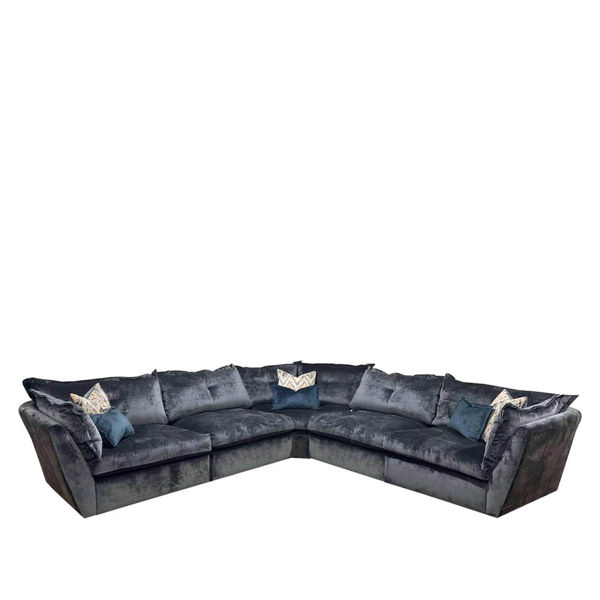 Buoyant Sully Fabric Corner Sofa - 4ML/ALU/COR/ALU/4MR - Variation Available