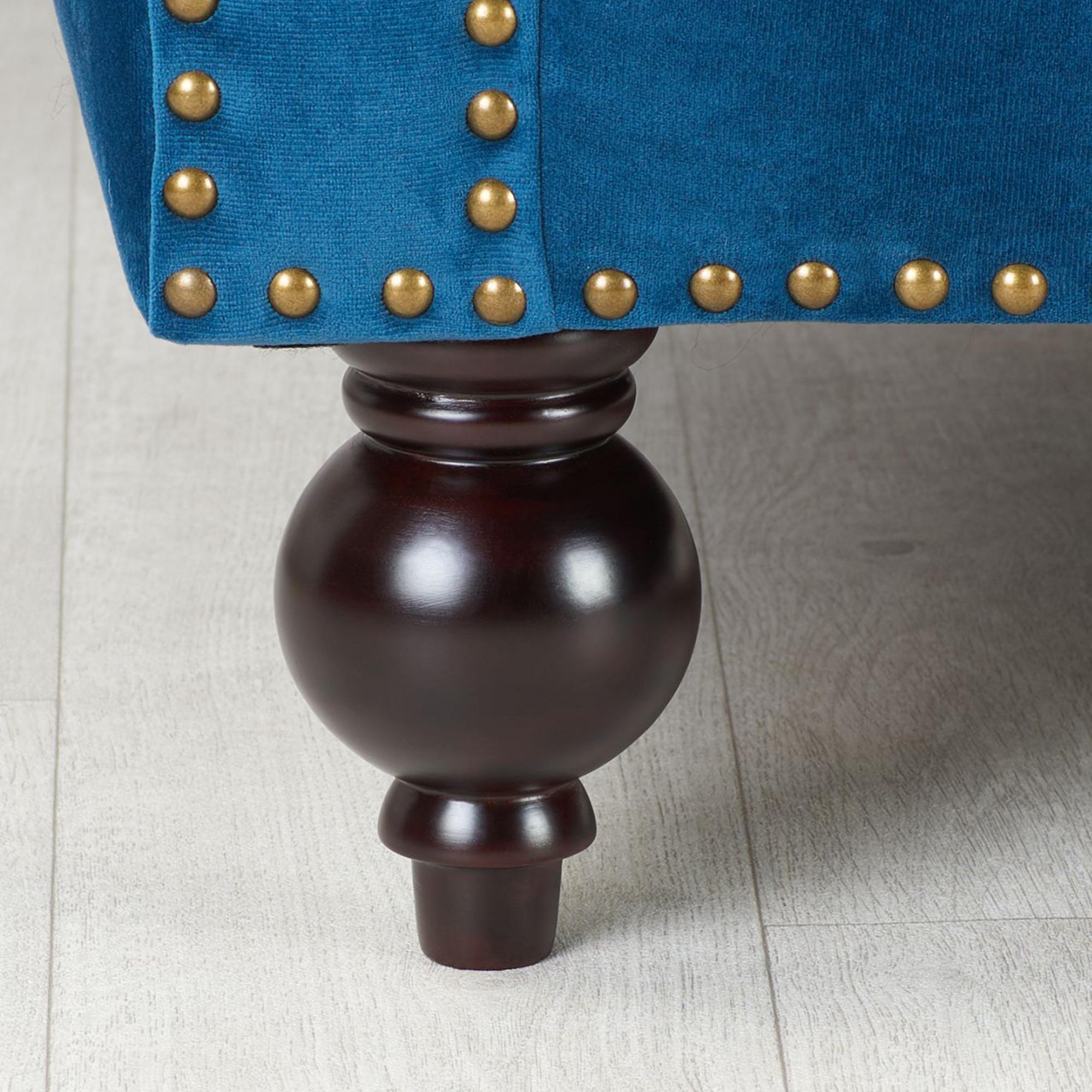 Chester Sofa - 2 Seater - Blue Velvet Fabric