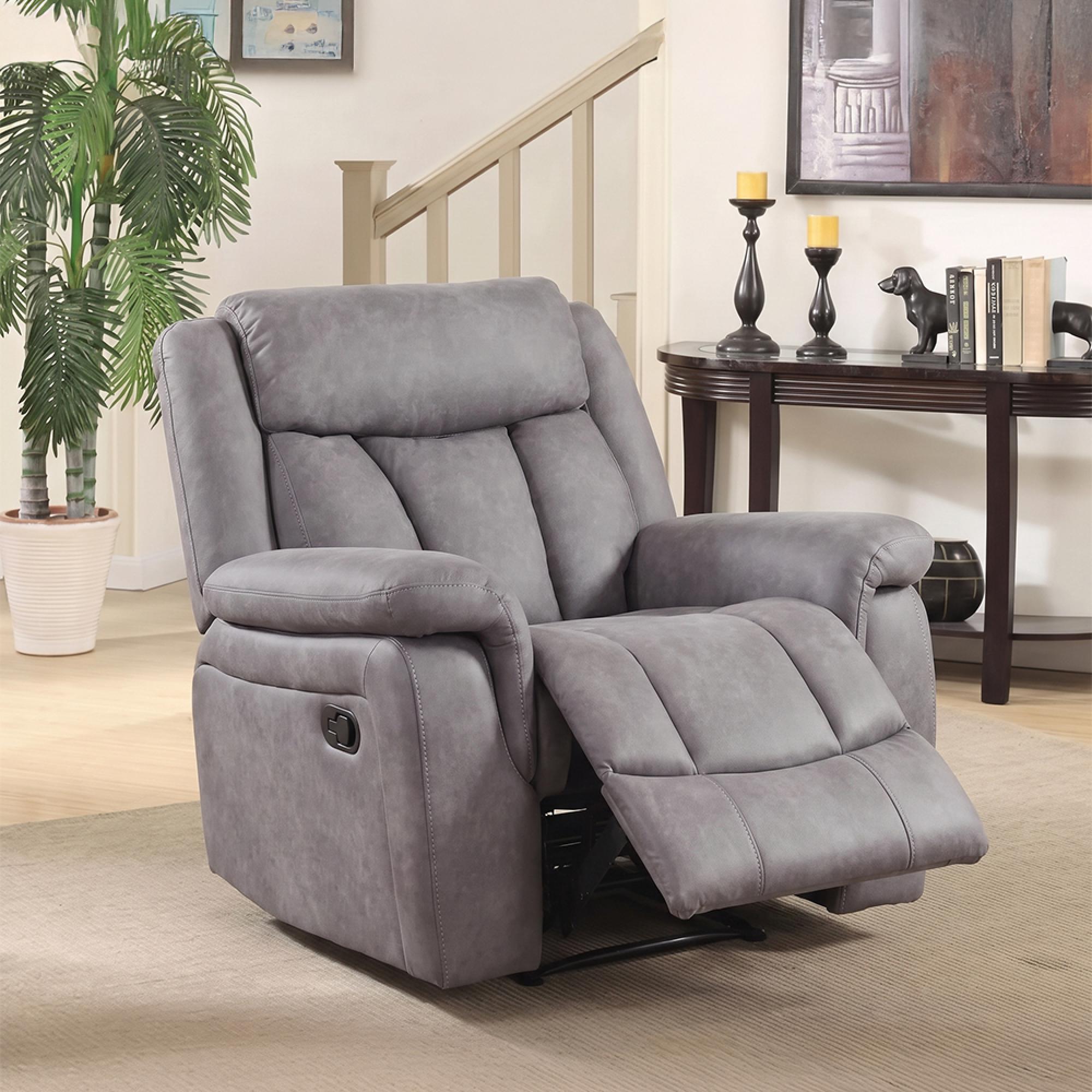 Dylan Electric Recliner Armchair - Grey Fabric