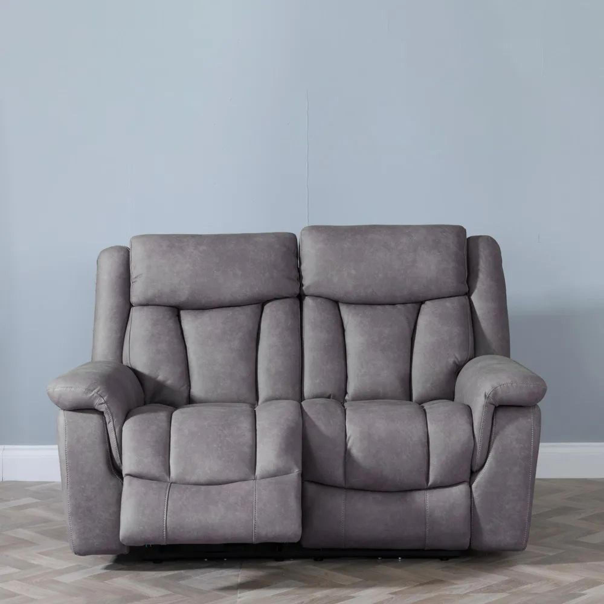 Dylan Electric Recliner Sofa Set - 3+2+1 - Grey Fabric