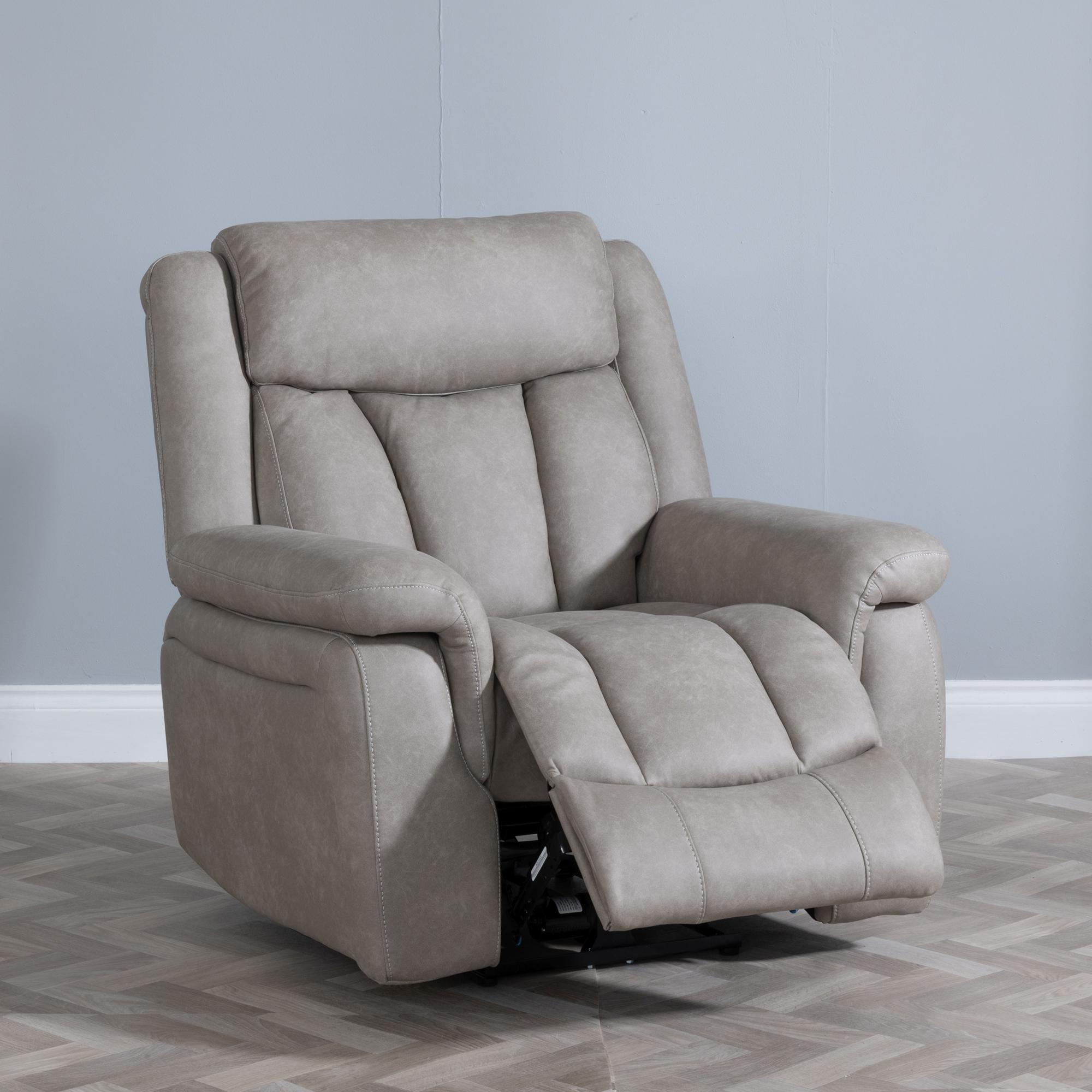 Dylan Electric Recliner Armchair - Sandstone Fabric