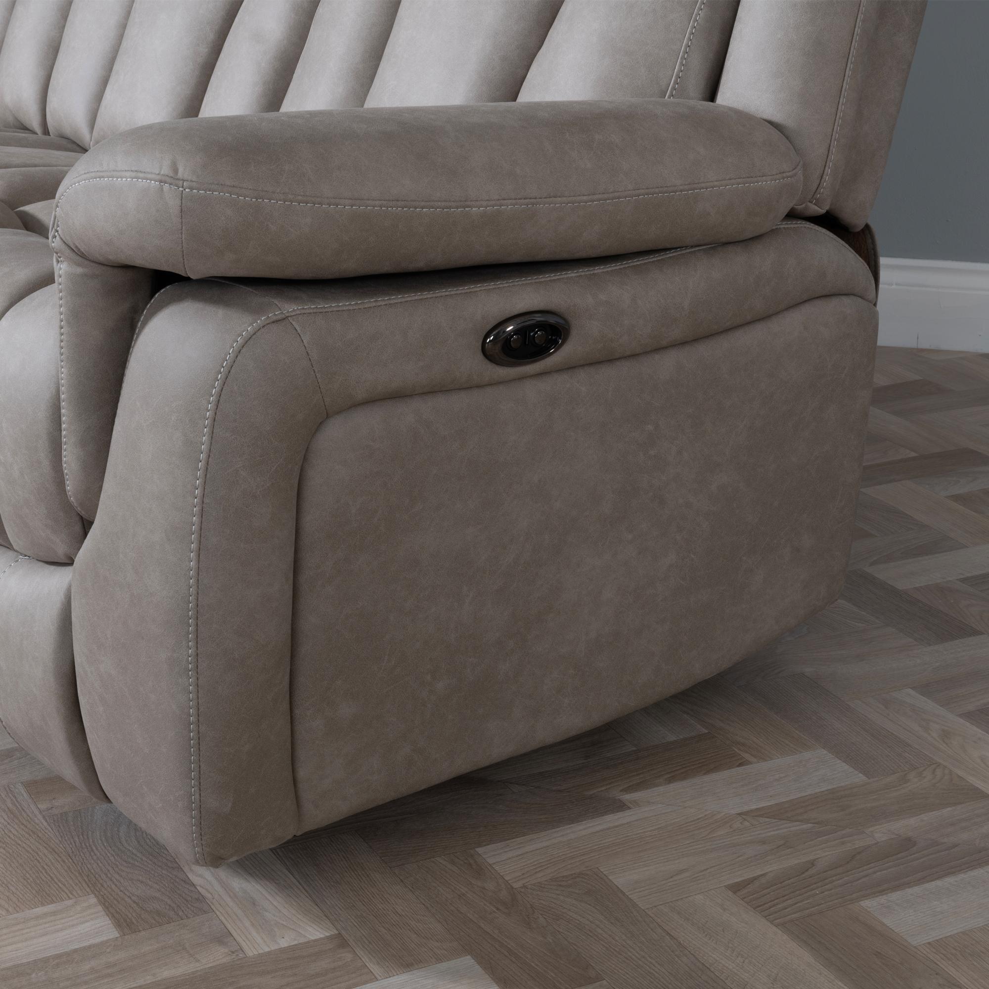 Dylan Electric Recliner Armchair - Sandstone Fabric