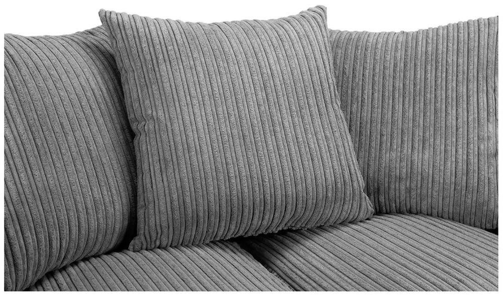 Harley Jumbo Sofa Set - Grey Fabric - 3+2 Seater