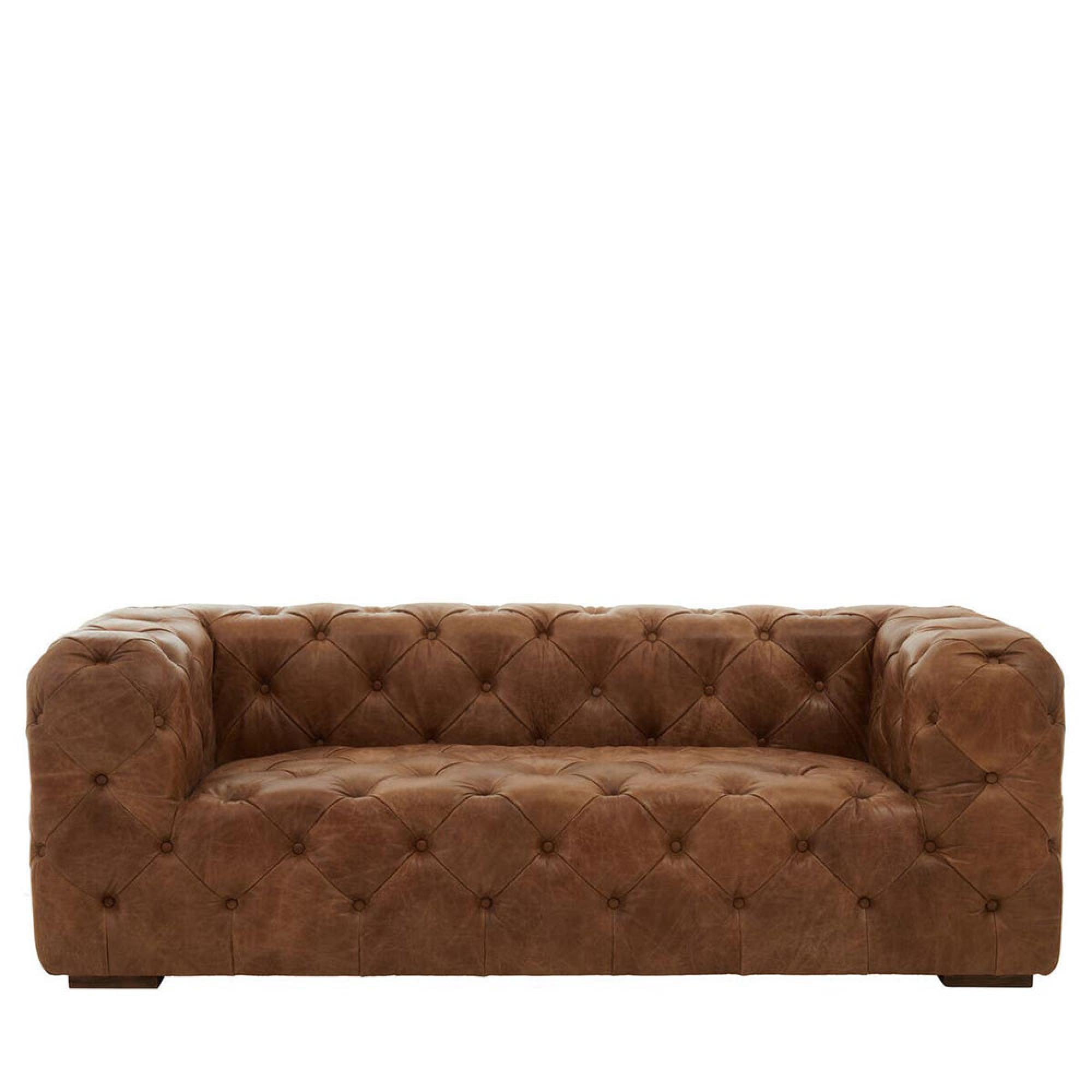 Hoxton Sofa - Vintage Brown Tufted Leather - 3 Seater
