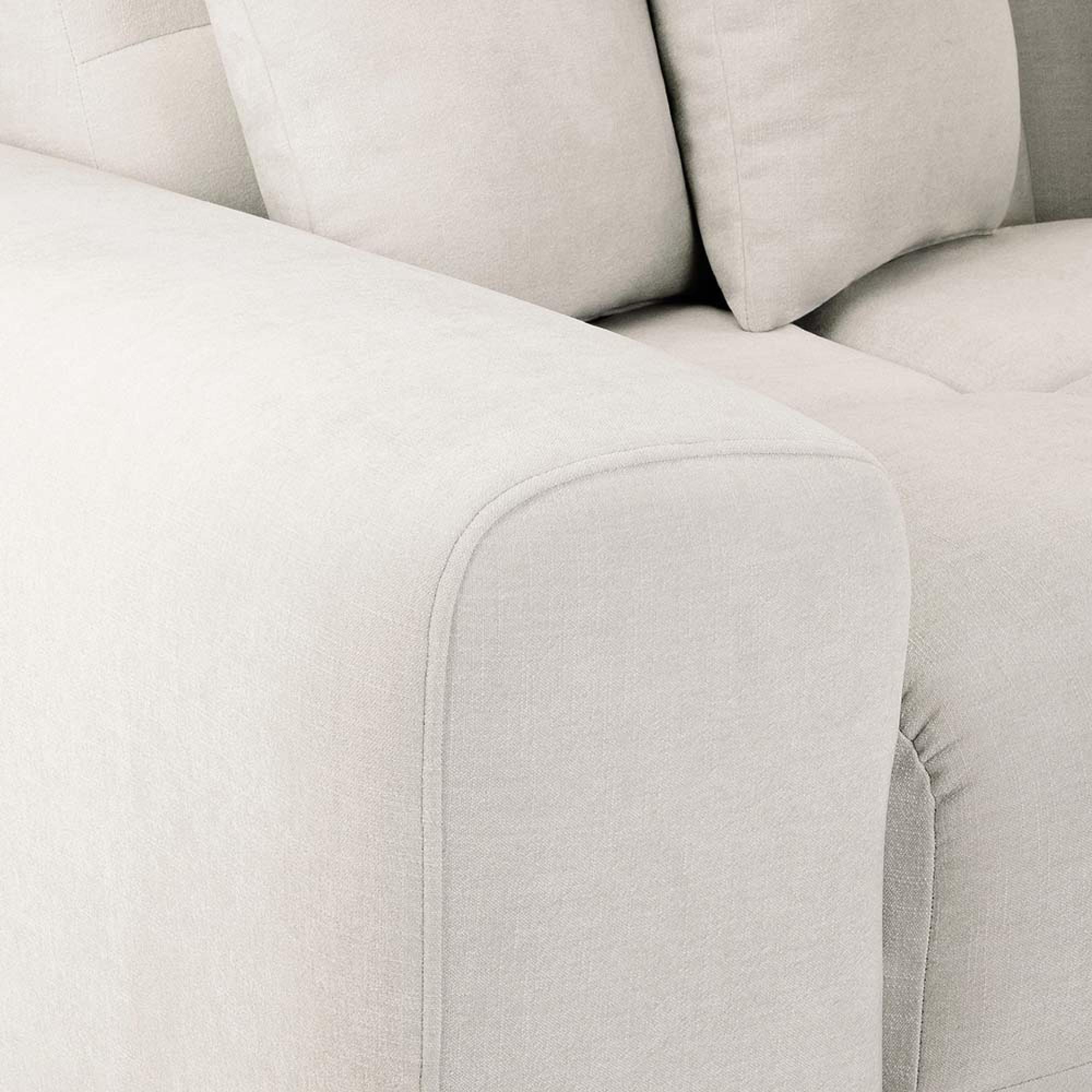 Jacob Corner Sofa - Cream Fabric - LHF