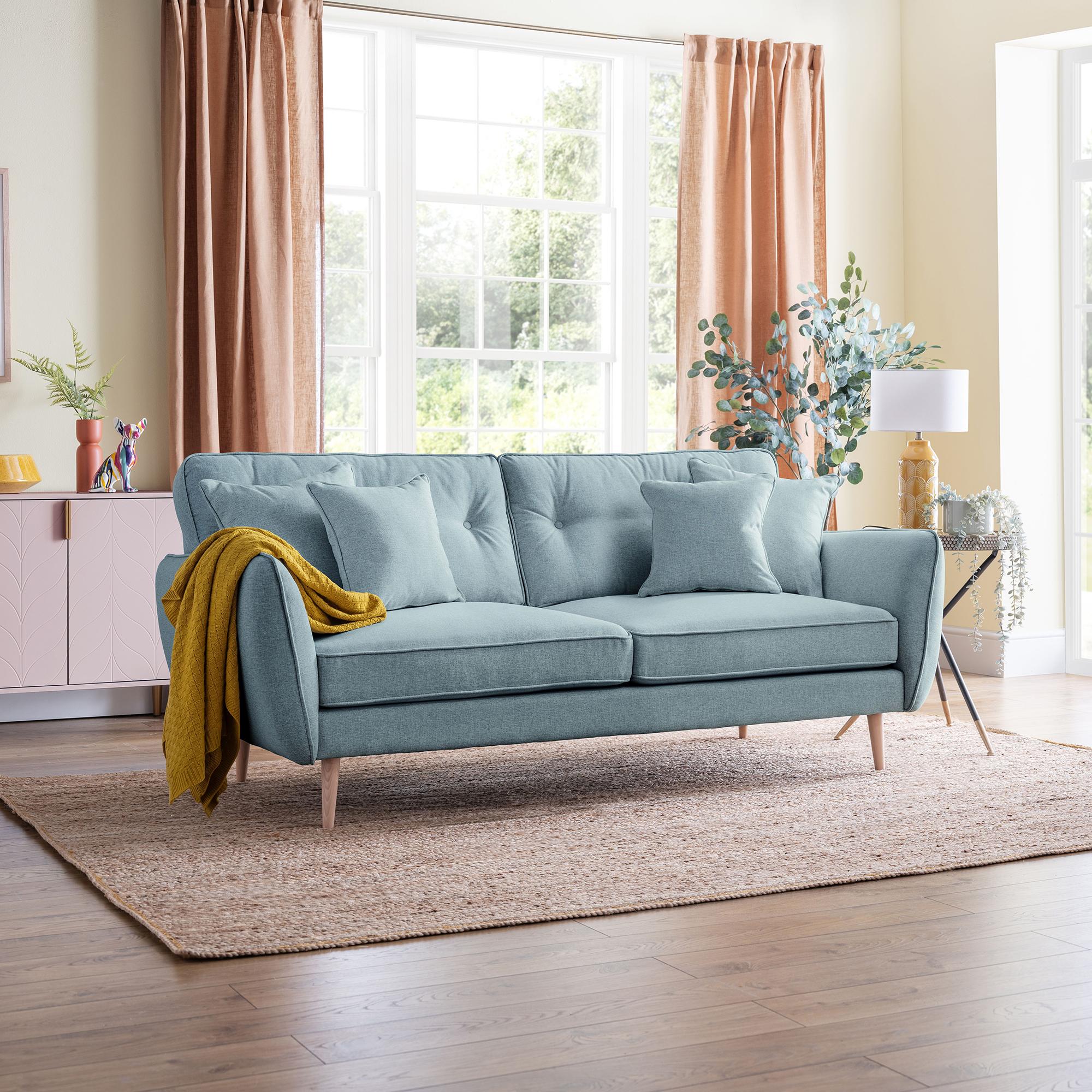 Kendal Lagoon Fabric 3 Seater Sofa