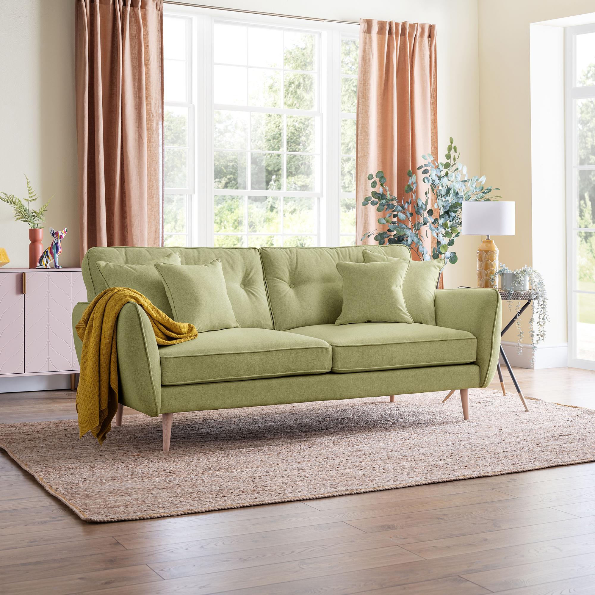 Kendal Lichen Fabric 3 Seater Sofa