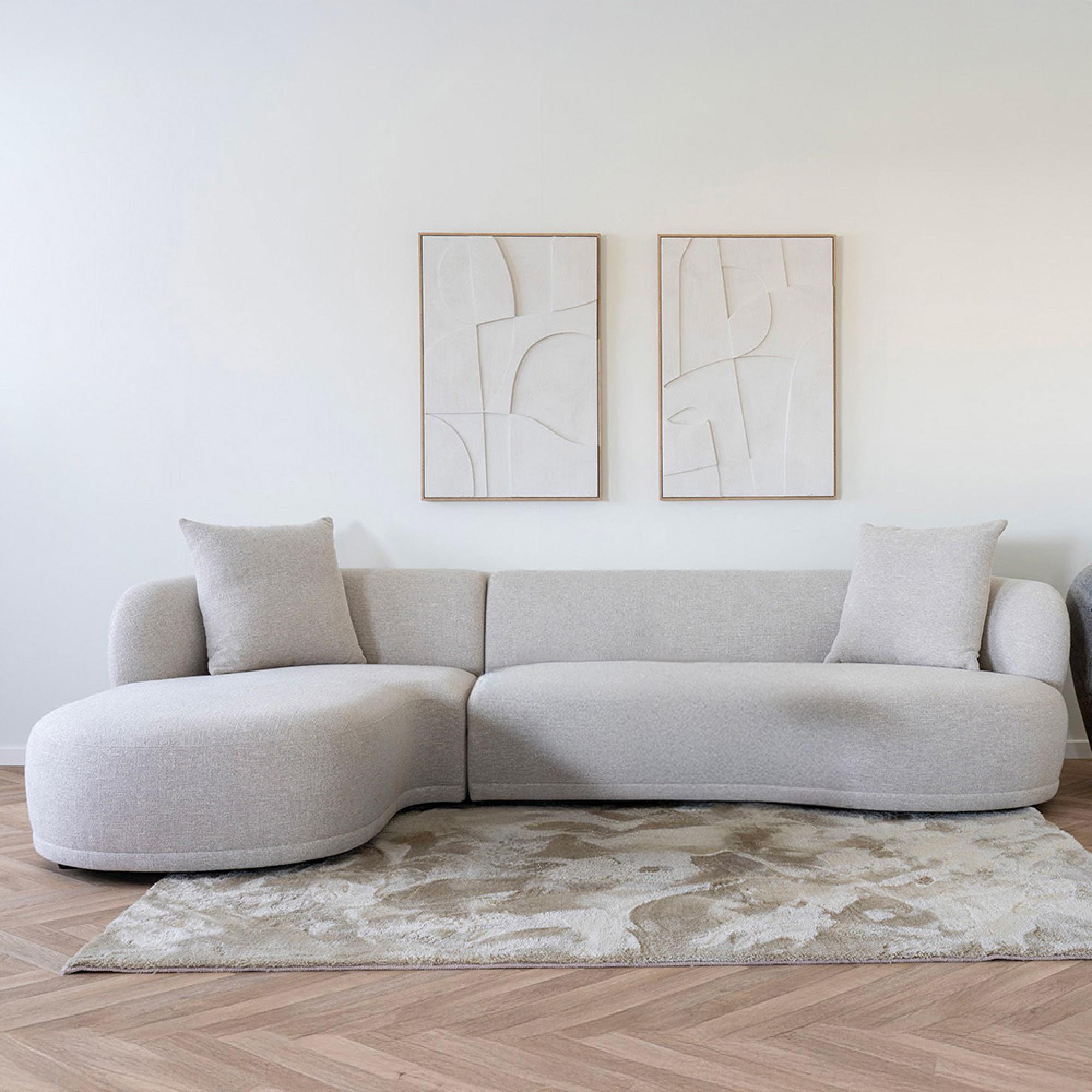 Kingston Lounge Sofa - Natural Fabric - LHF