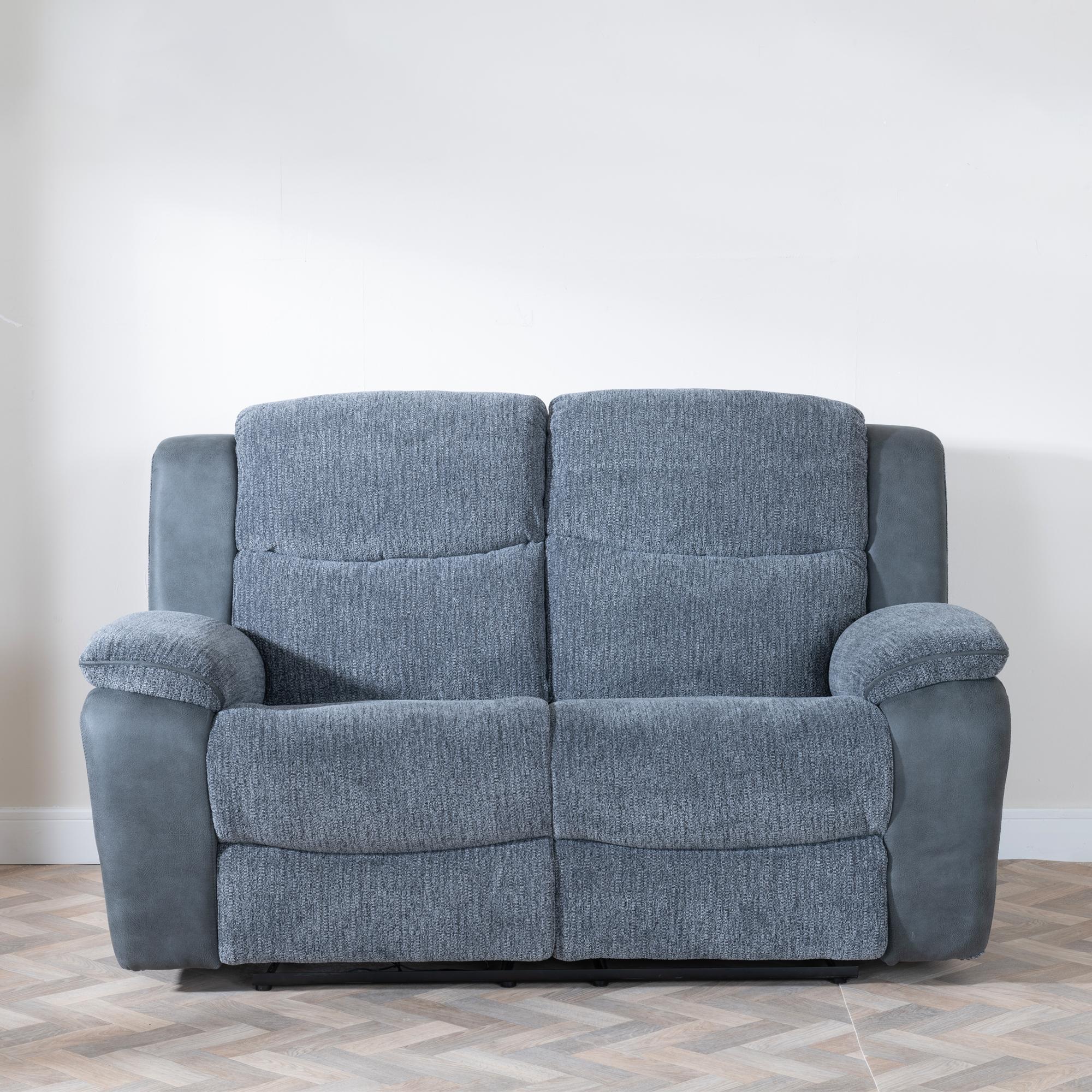 Legend Recliner Sofa - 2 Seater - Grey Fabric