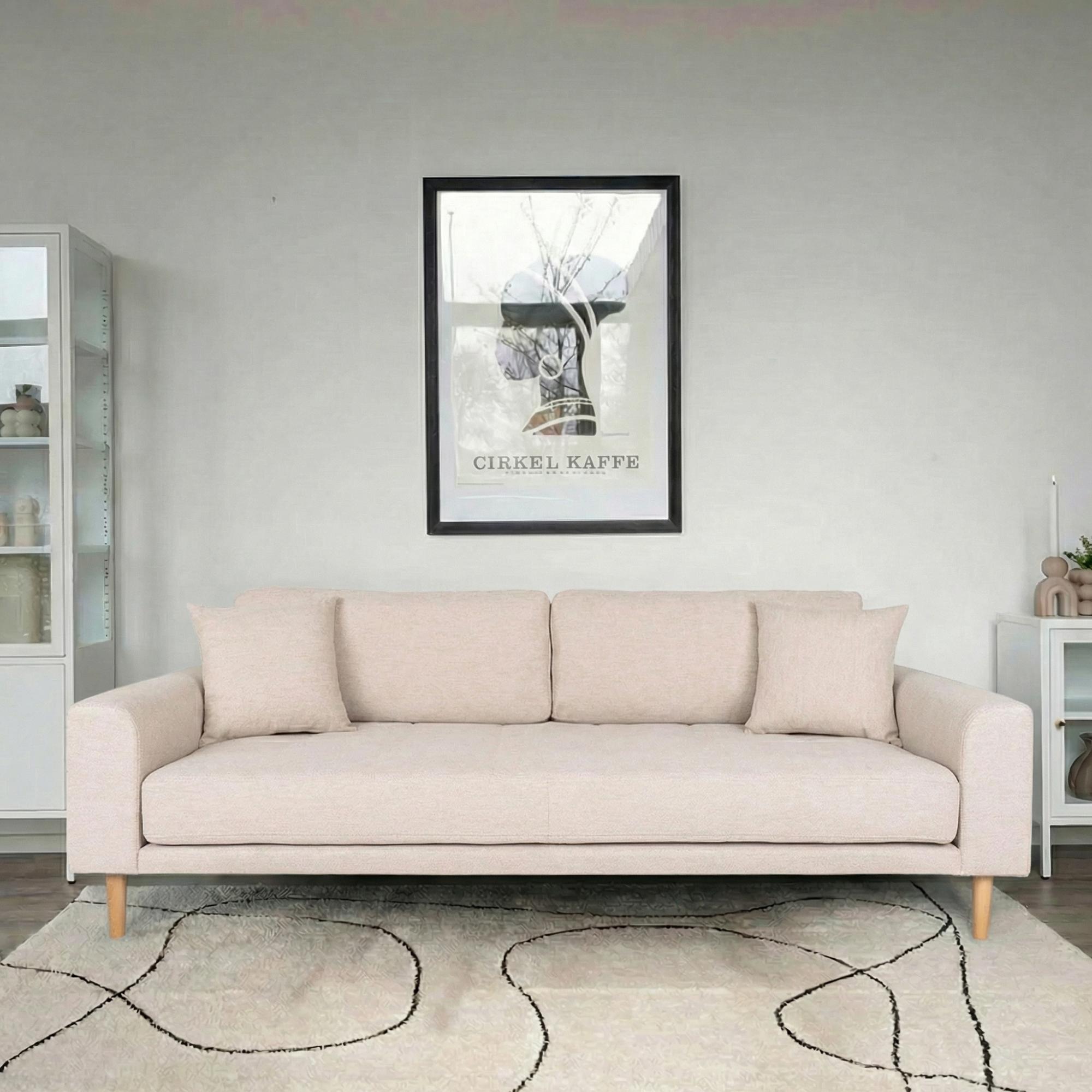 Lido Sofa - 3 Seater - Sand - Fabric