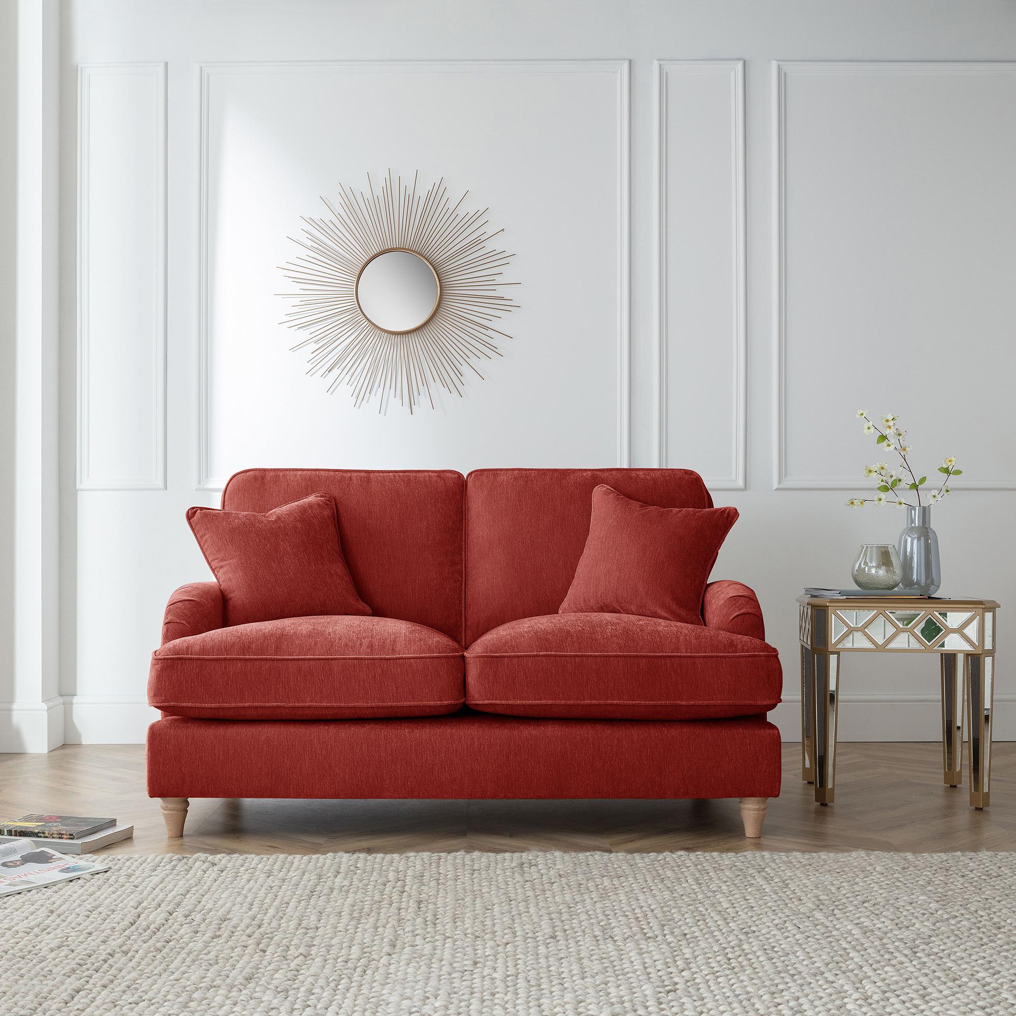 Manhattan Apricot Fabric 2 Seater Sofa