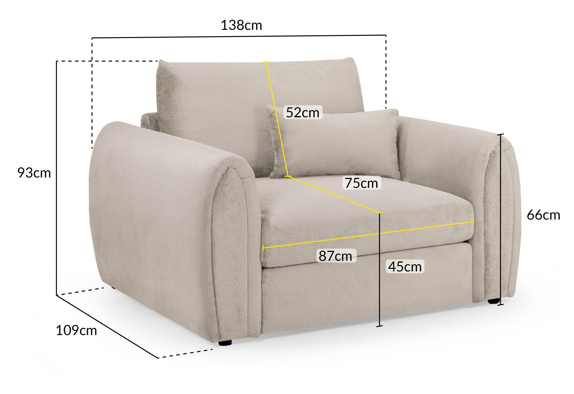 Mirabel Armchair - Mocha Fabric