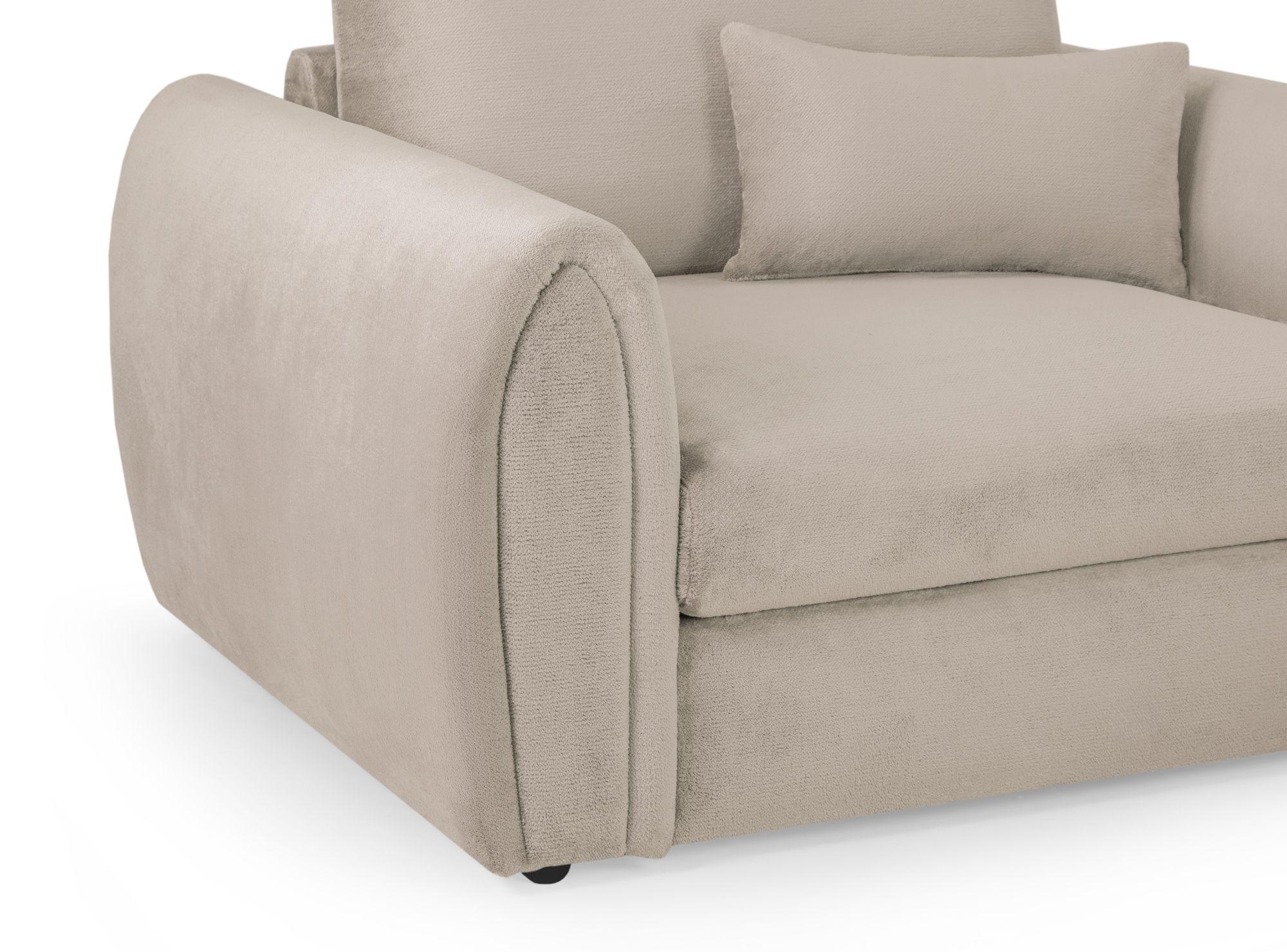 Mirabel Large Corner Sofa - Mocha Fabric