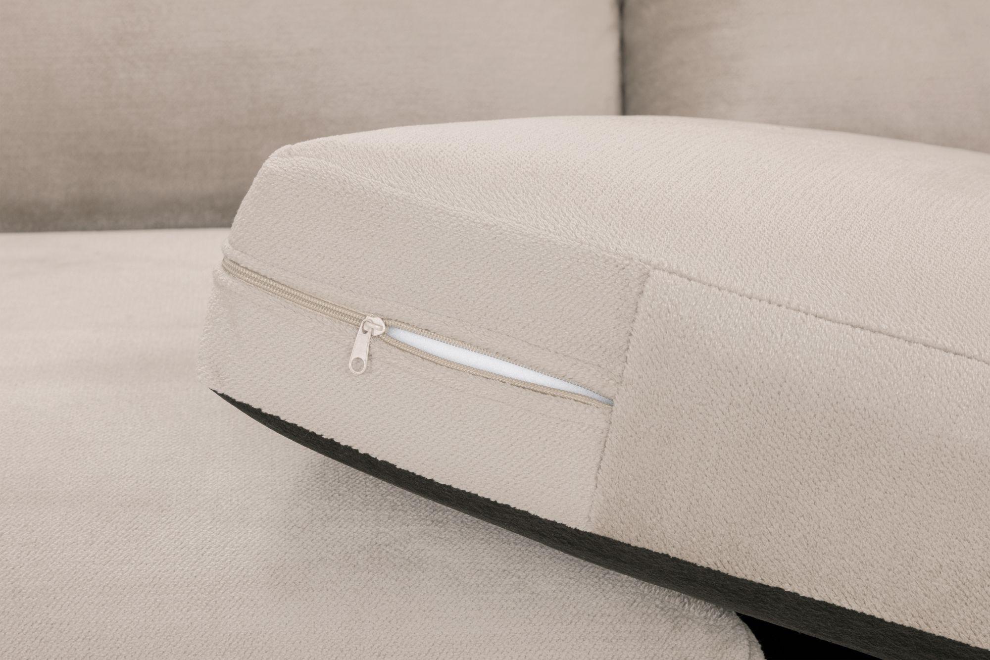Mirabel Large Corner Sofa - Mocha Fabric