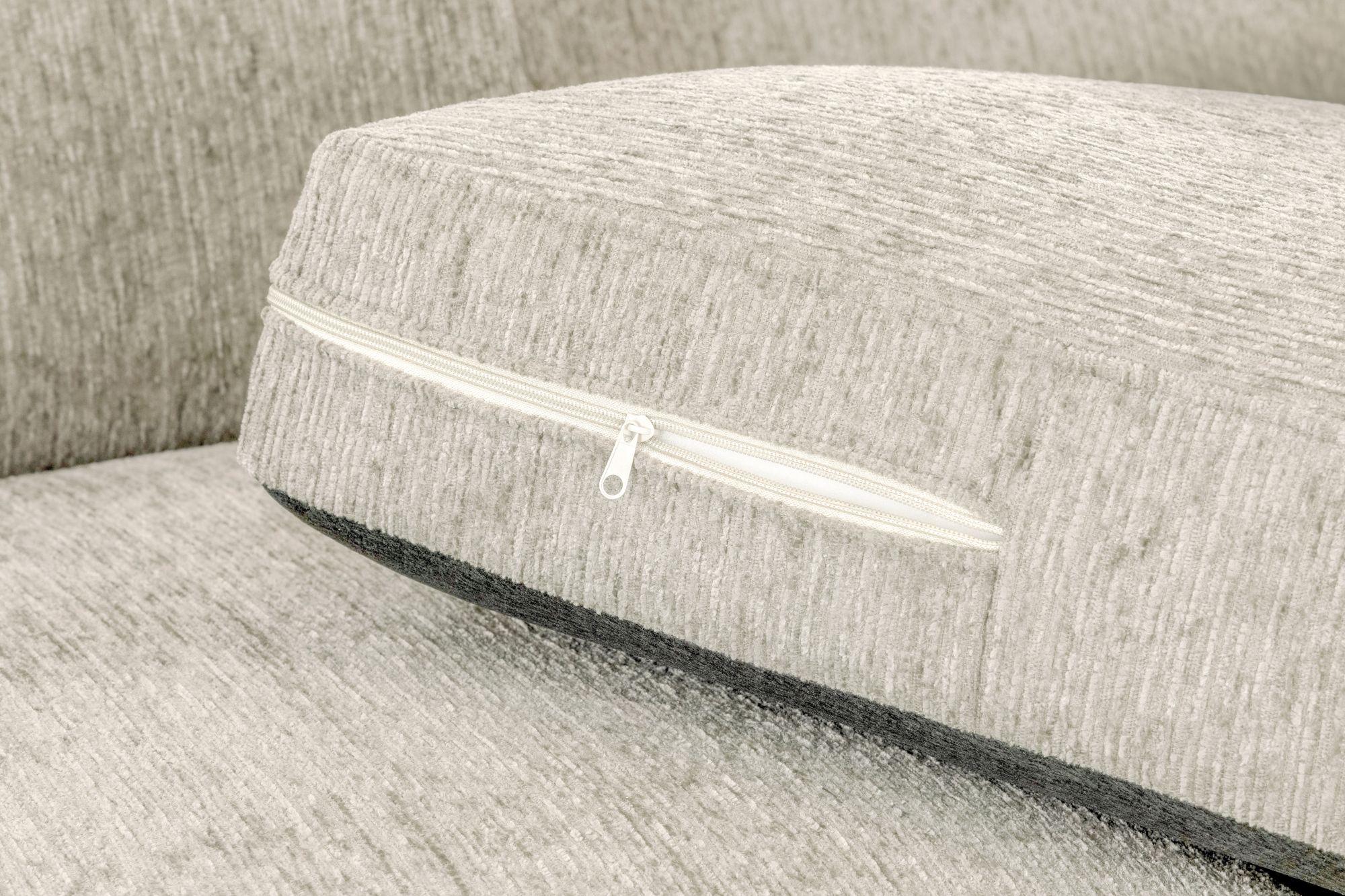 Naples Large Corner Sofa - Beige Fabric