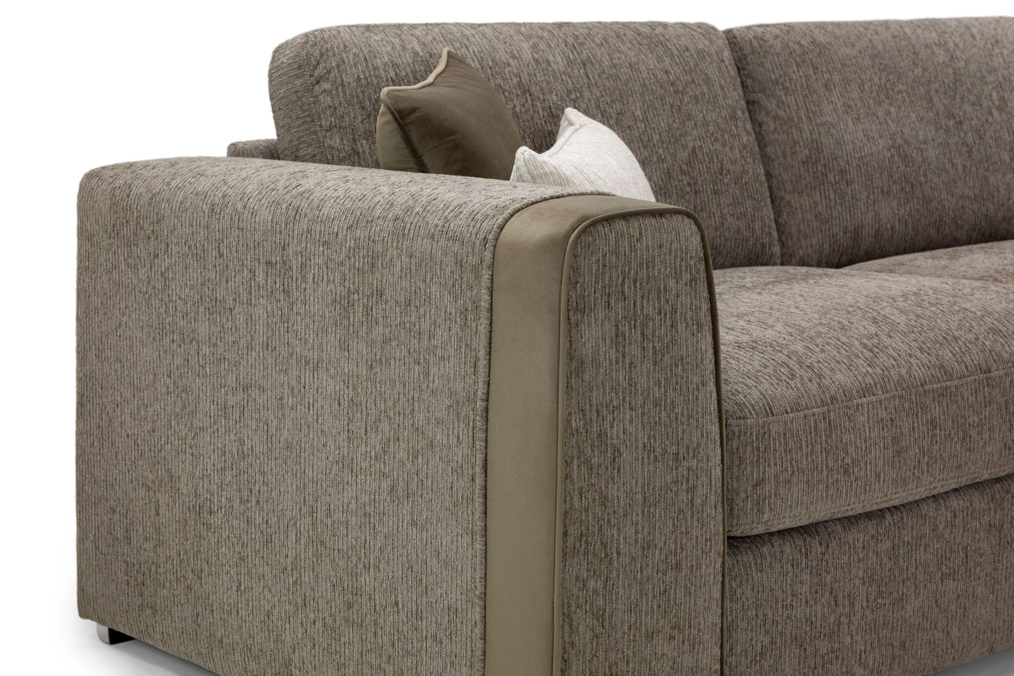 Naples Sofa Set - Mocha Fabric - 3+2 Seater