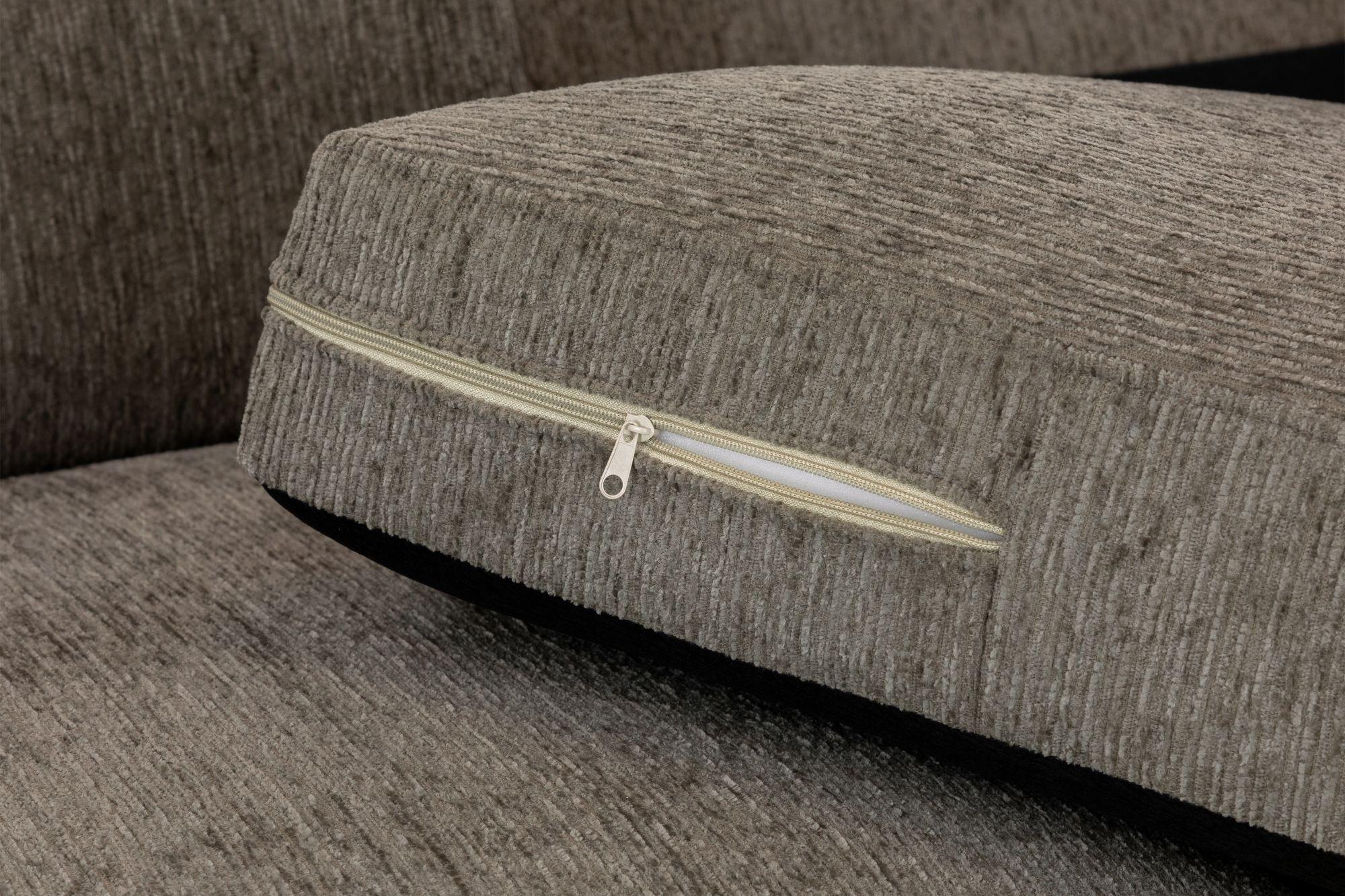 Naples Sofa - Mocha Fabric - 3 Seater
