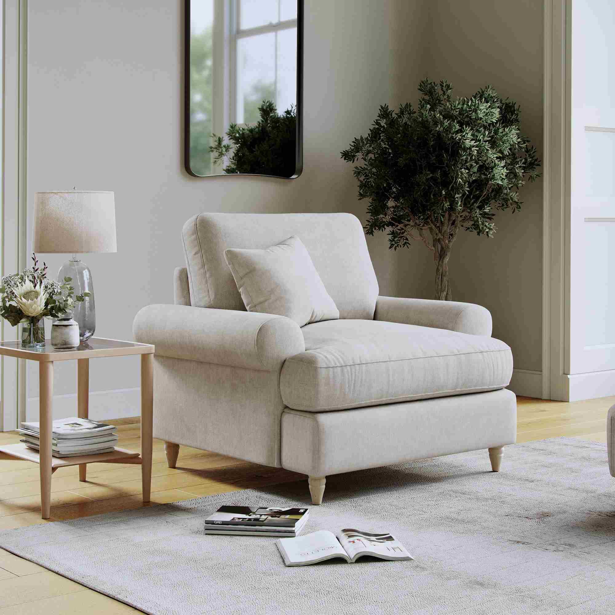 Narva Clay Fabric Armchair