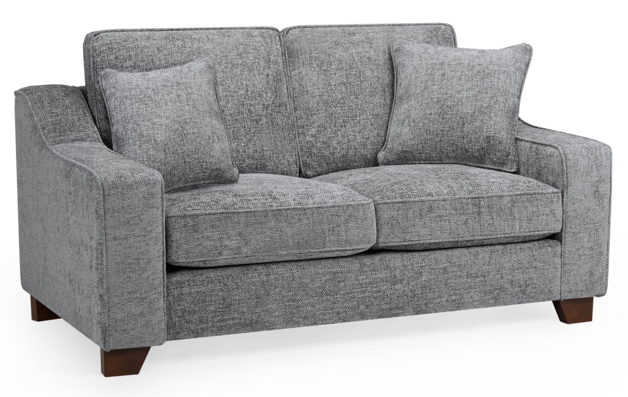 Nebraska Sofa - Slate Grey Fabric - 2 Seater
