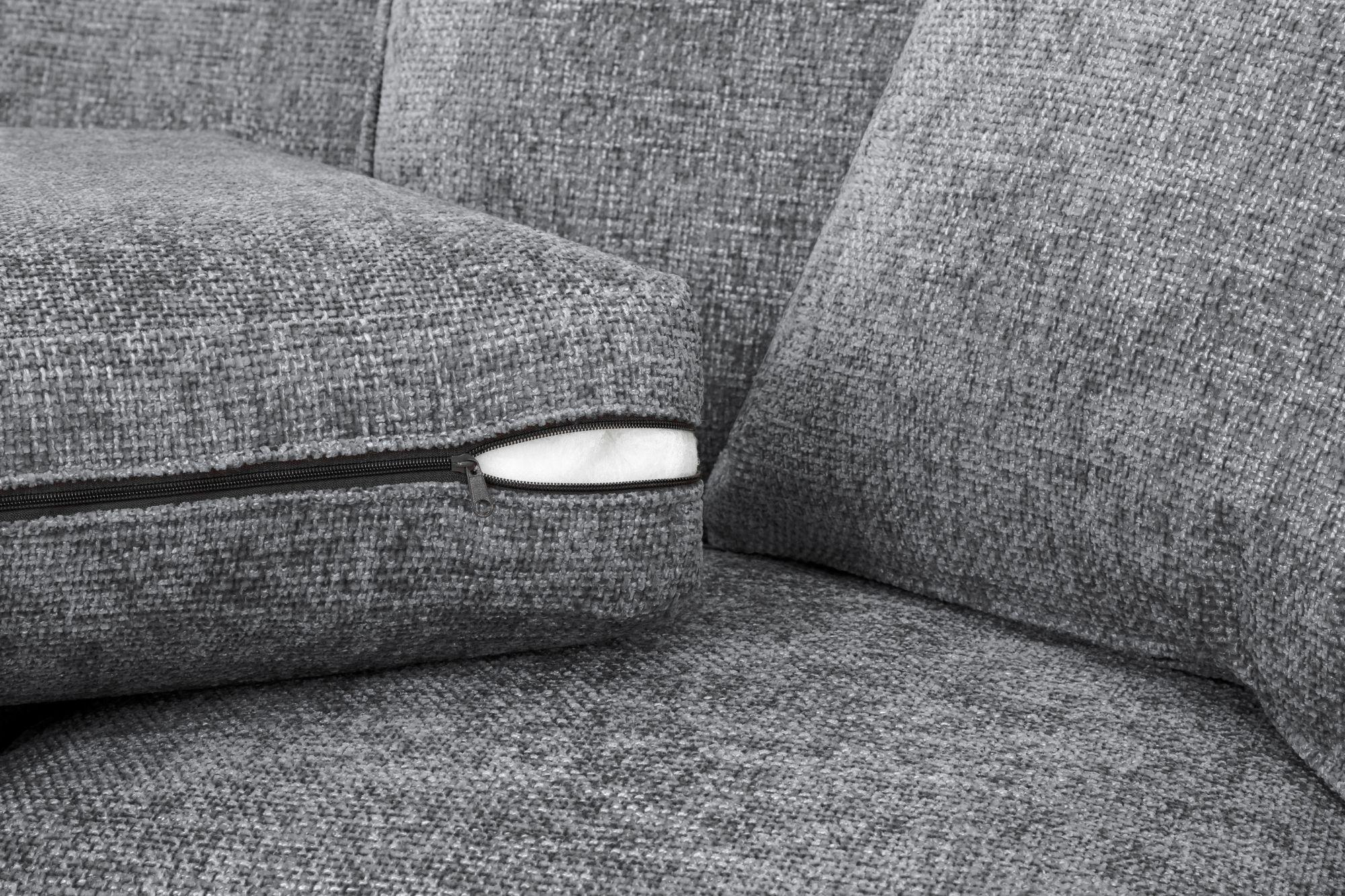 Nebraska Sofa Set - Slate Grey Fabric - 3+2 Seater