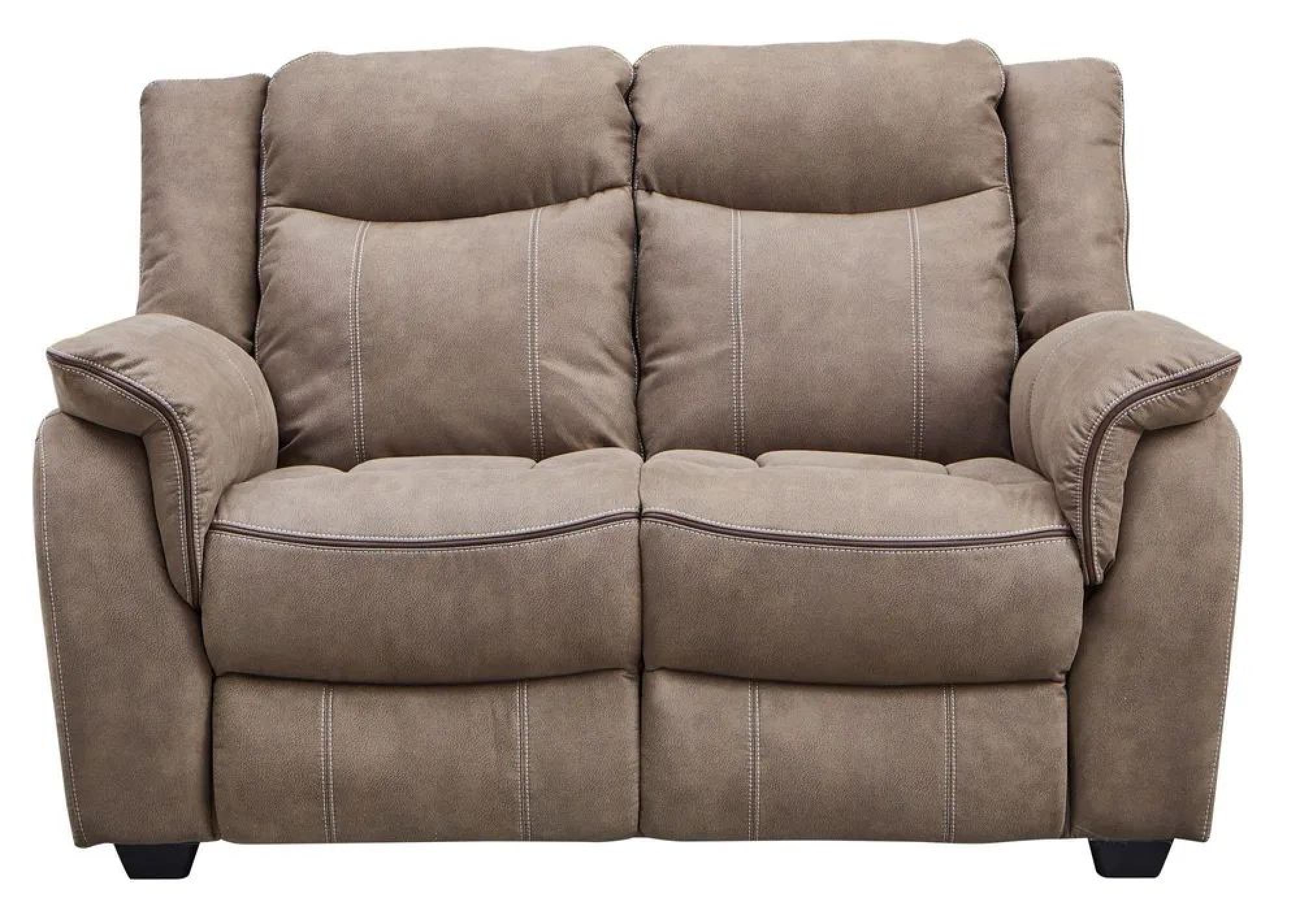 Seville Sofa - 2 Seater - Brown Fabric
