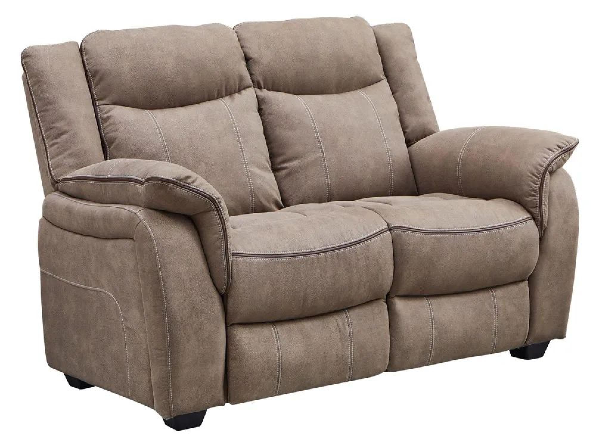 Seville Sofa - 2 Seater - Brown Fabric