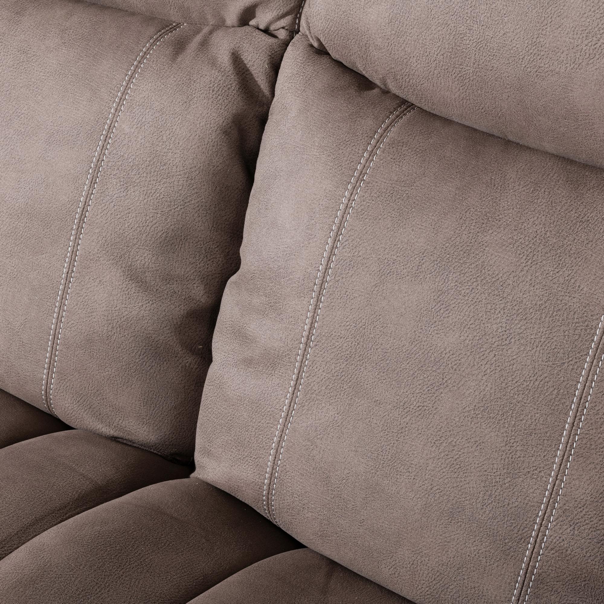 Seville Sofa - 3 Seater - Brown Fabric