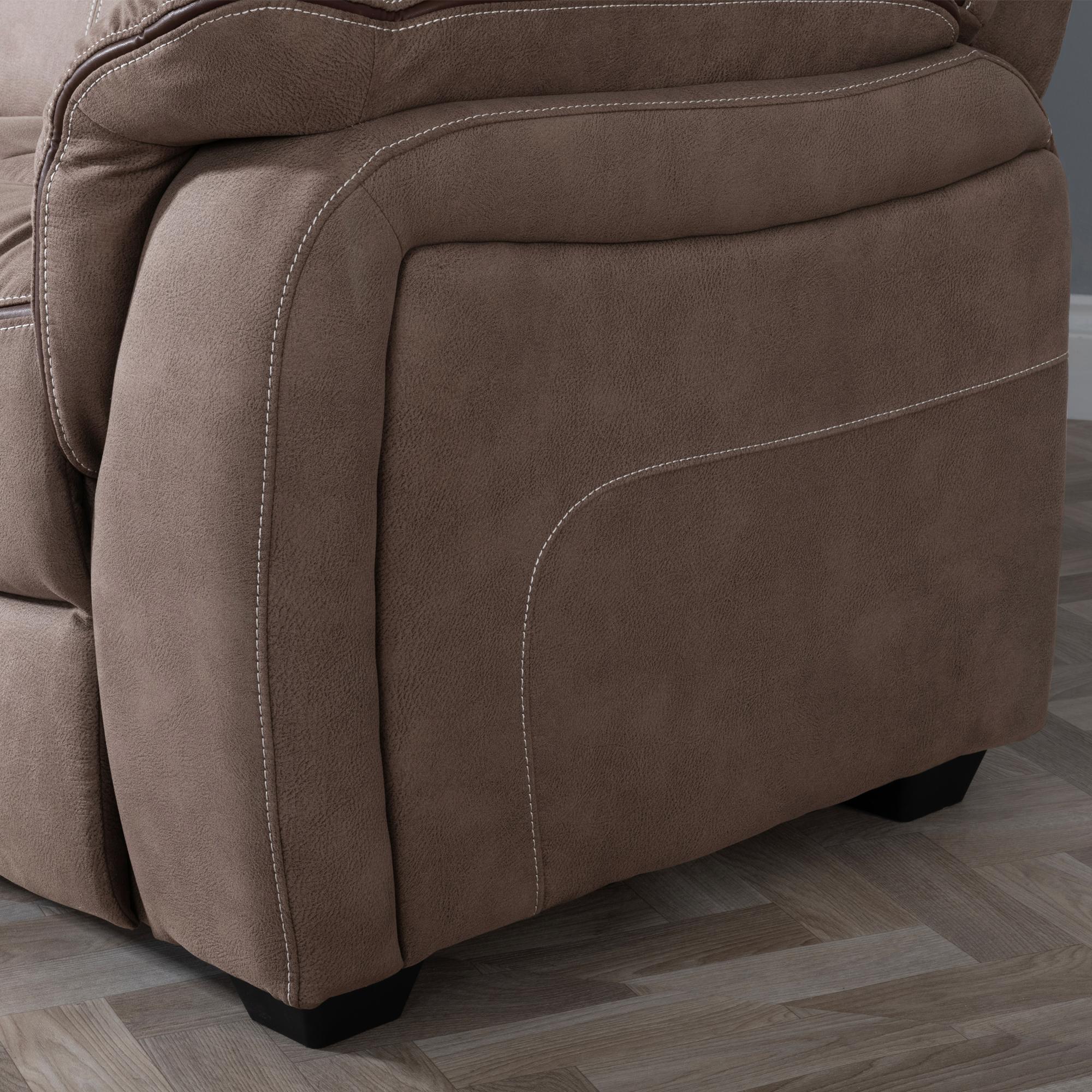 Seville Sofa - 3 Seater - Brown Fabric