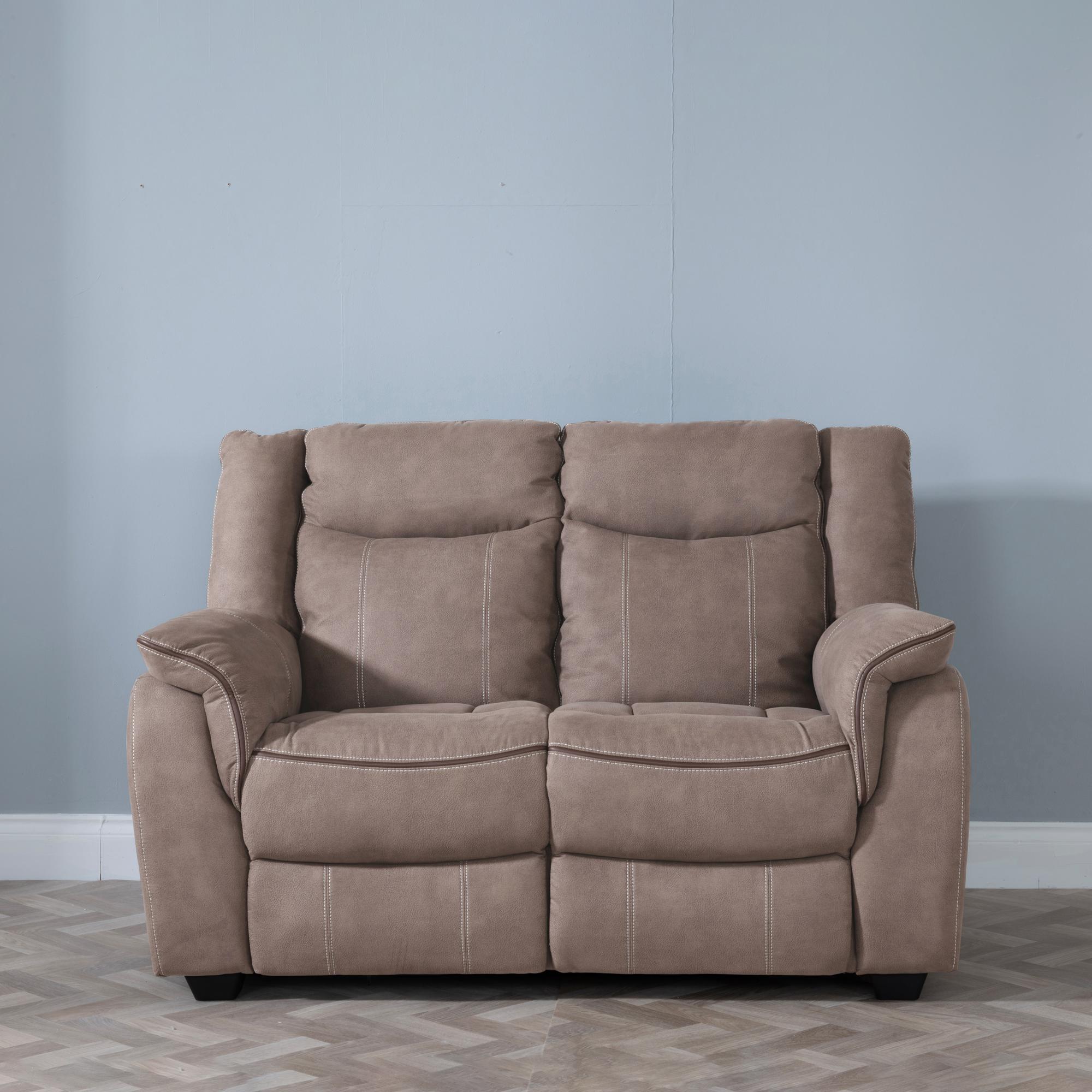 Seville Sofa Set - Brown Fabric
