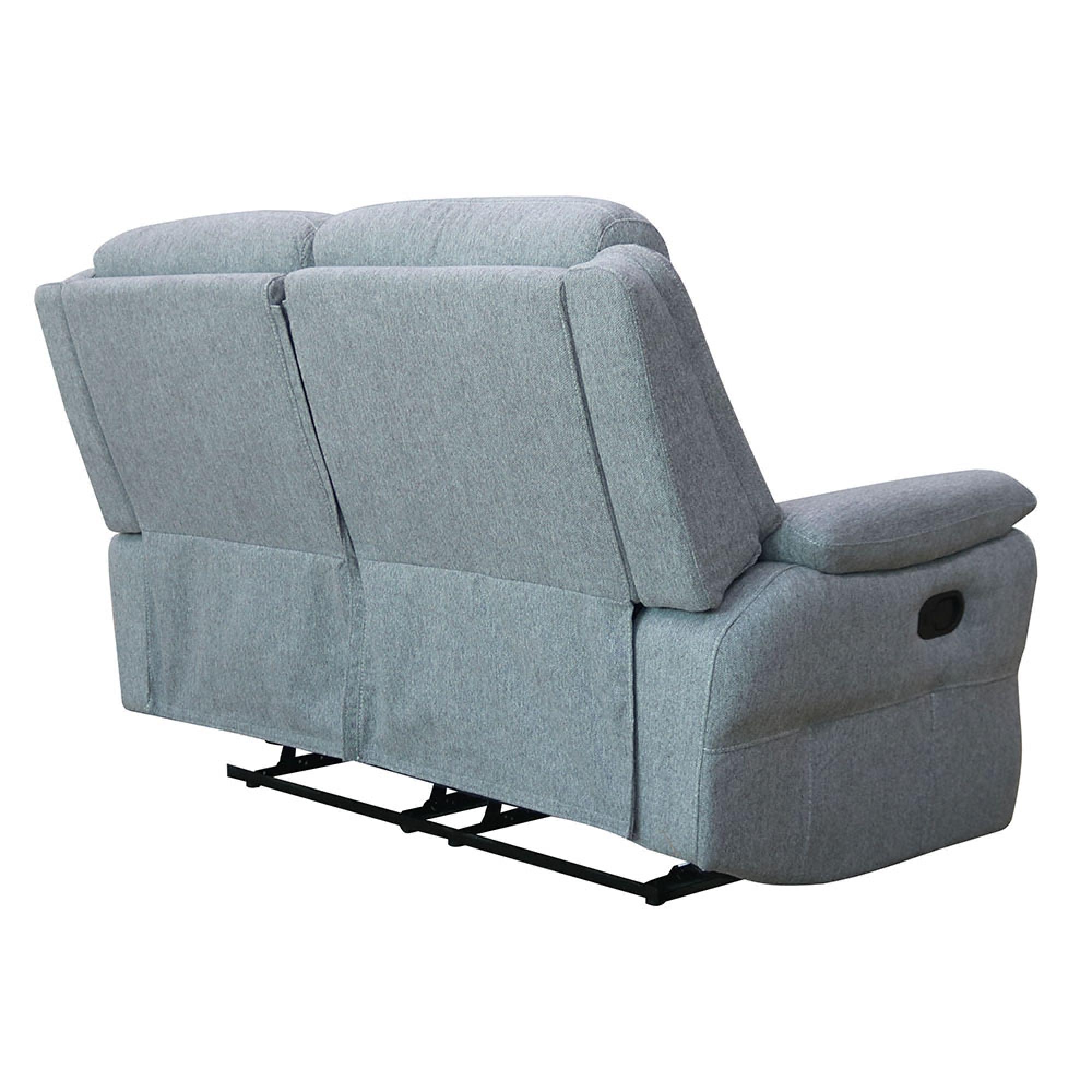 Shelby Recliner Sofa - 2 Seater - Grey Fabric