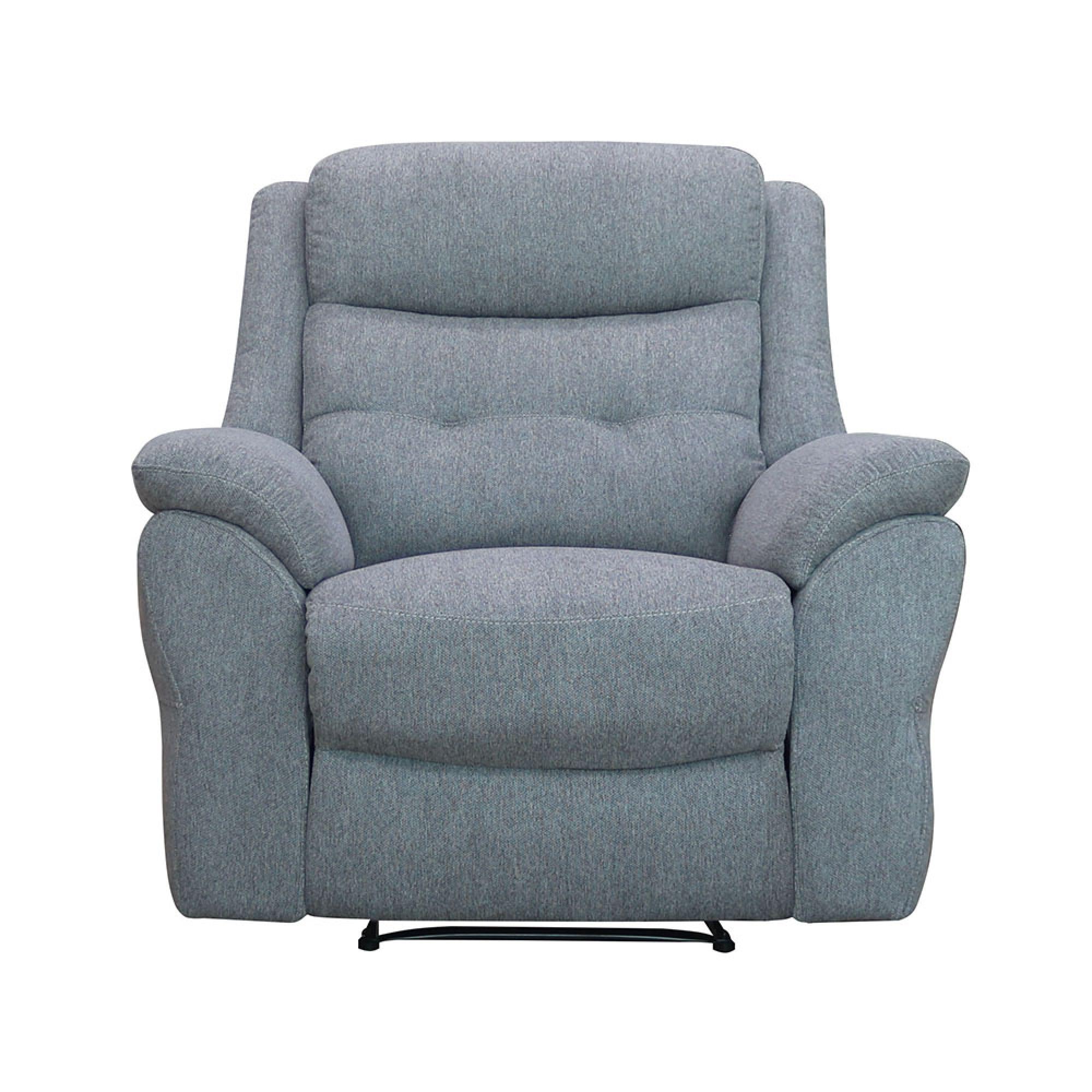 Shelby Recliner Sofa Set - 3+2+1 Seater - Grey Fabric