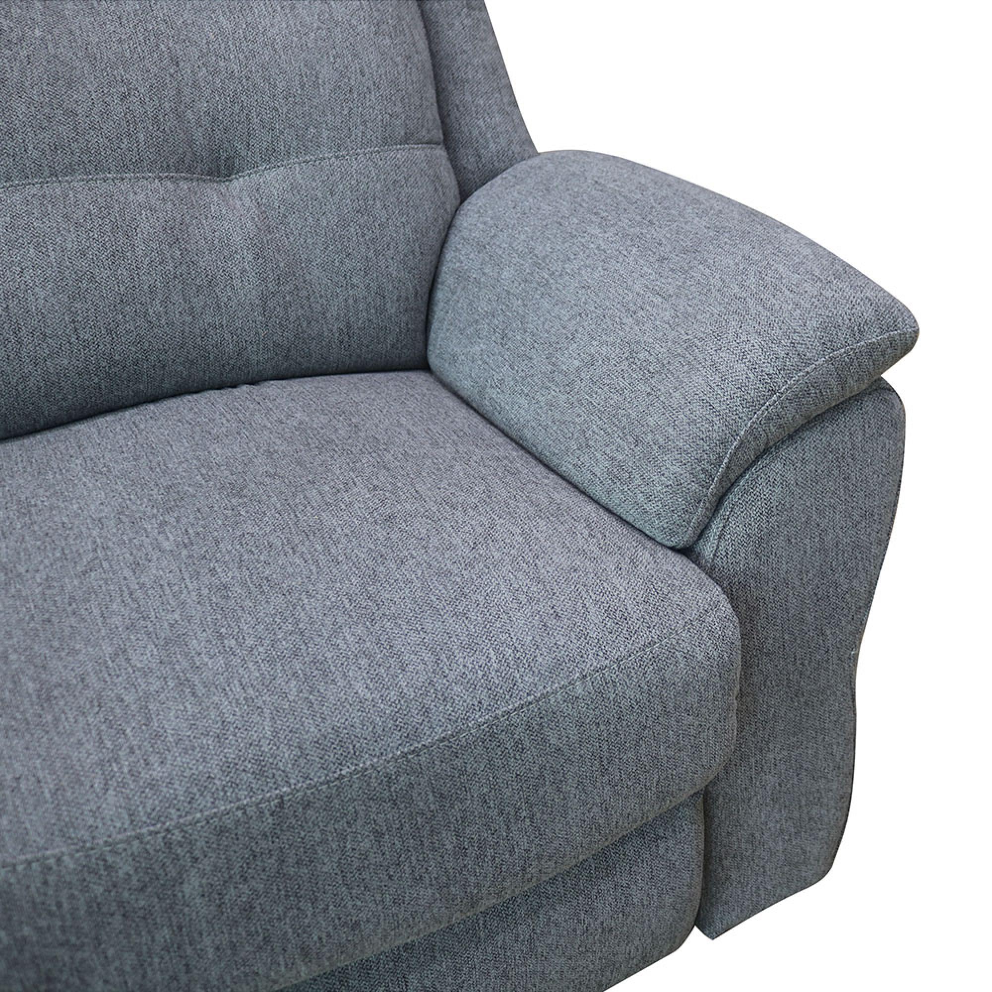 Shelby Recliner Sofa Set - 3+2+1 Seater - Grey Fabric