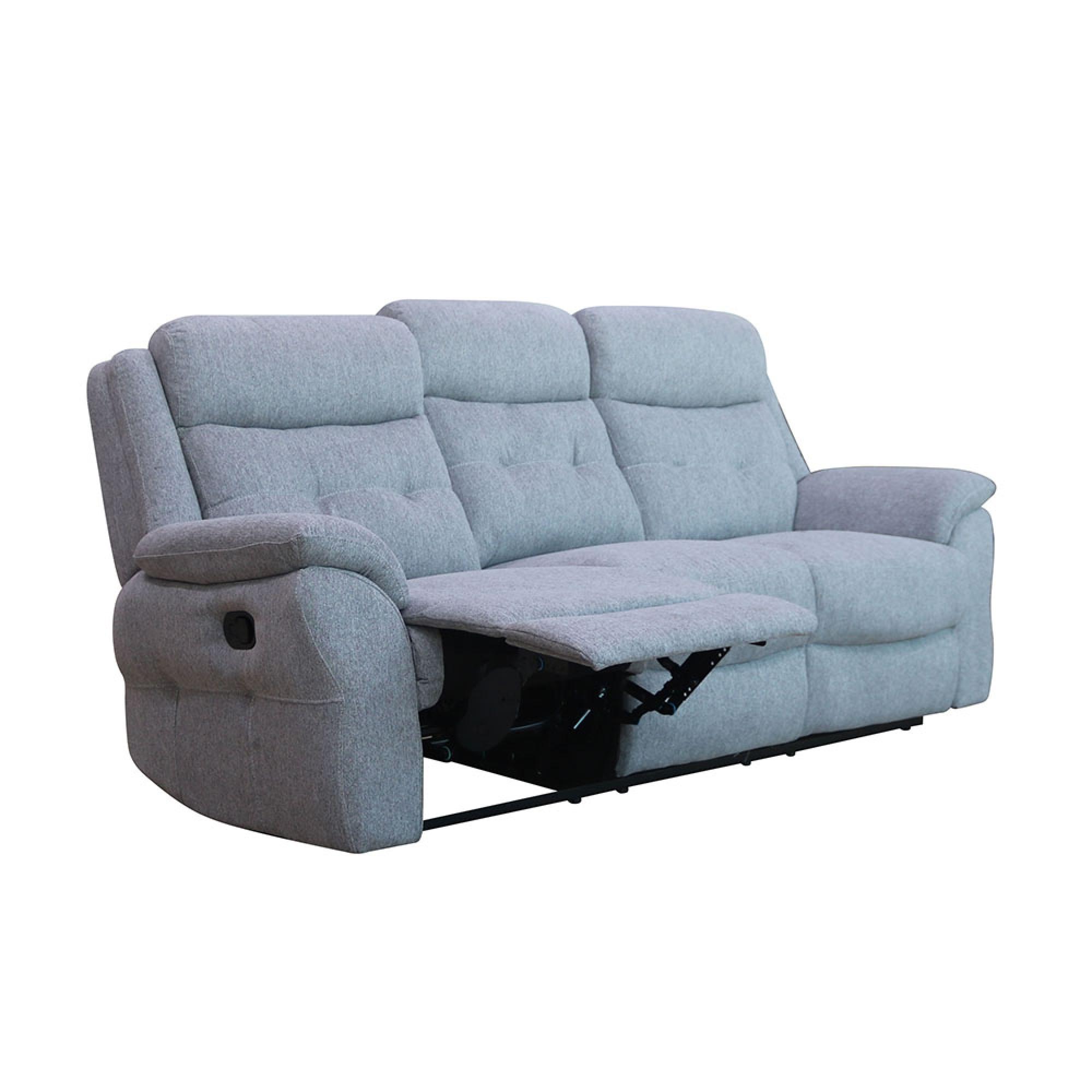Shelby Recliner Sofa Set - 3+2 Seater - Grey Fabric