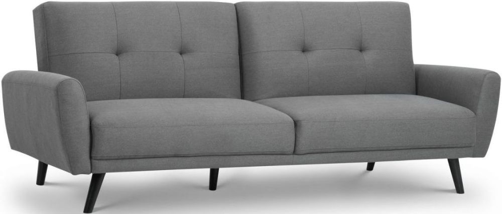 Monza Grey Linen Fabric 4 Seater Sofa Bed
