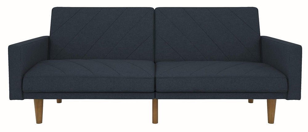 Alphason Paxson Navy Blue Linen Fabric 2 Seater Sofa Bed