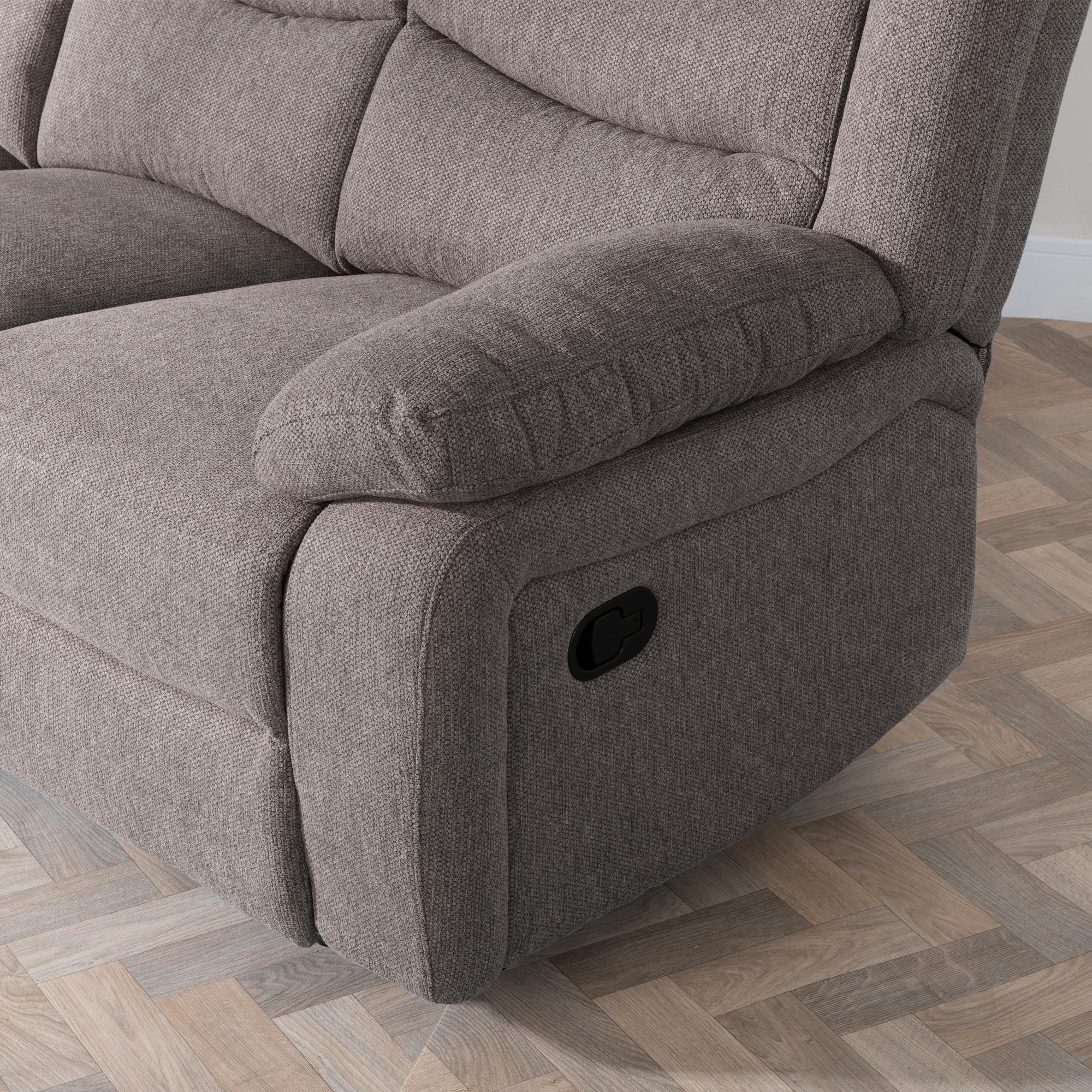 Windsor Recliner Sofa - 3 Seater - Brown Fabric