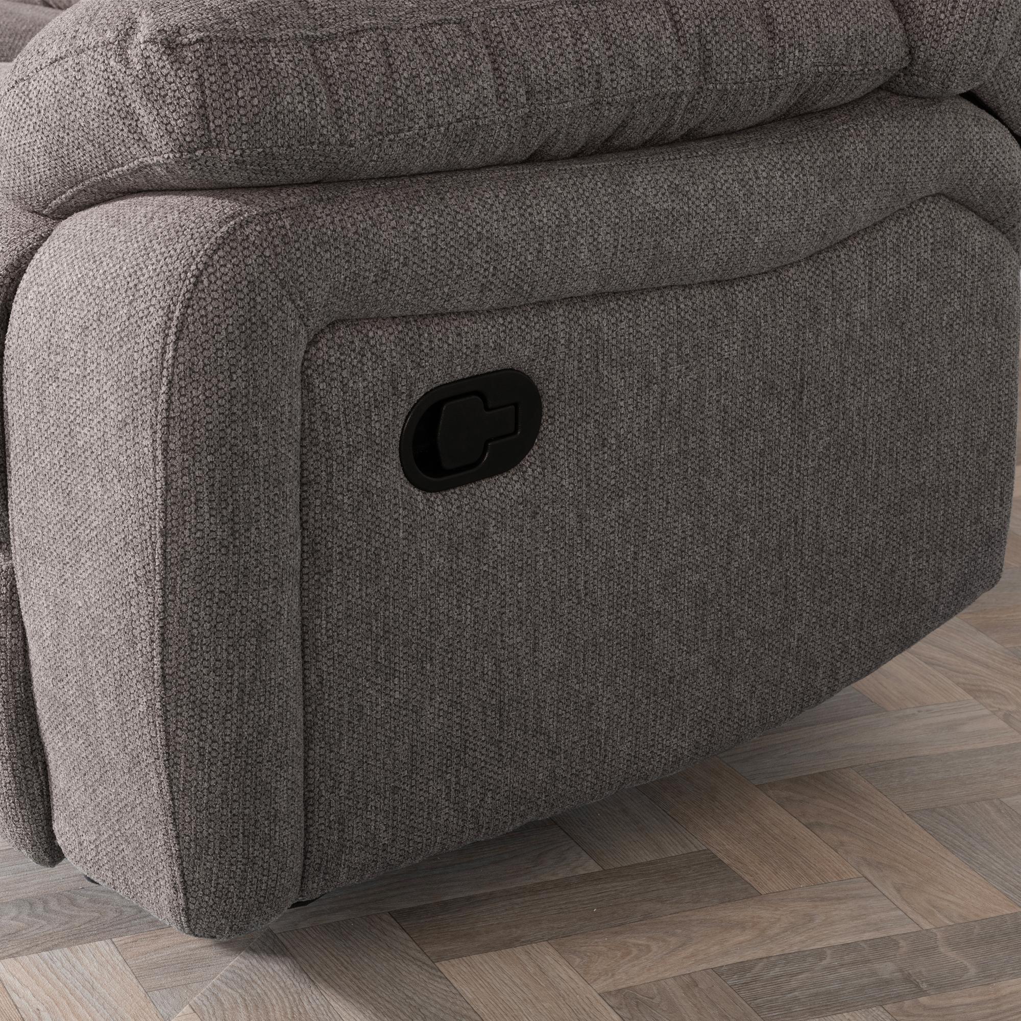 Windsor Recliner Sofa Set - Brown Fabric