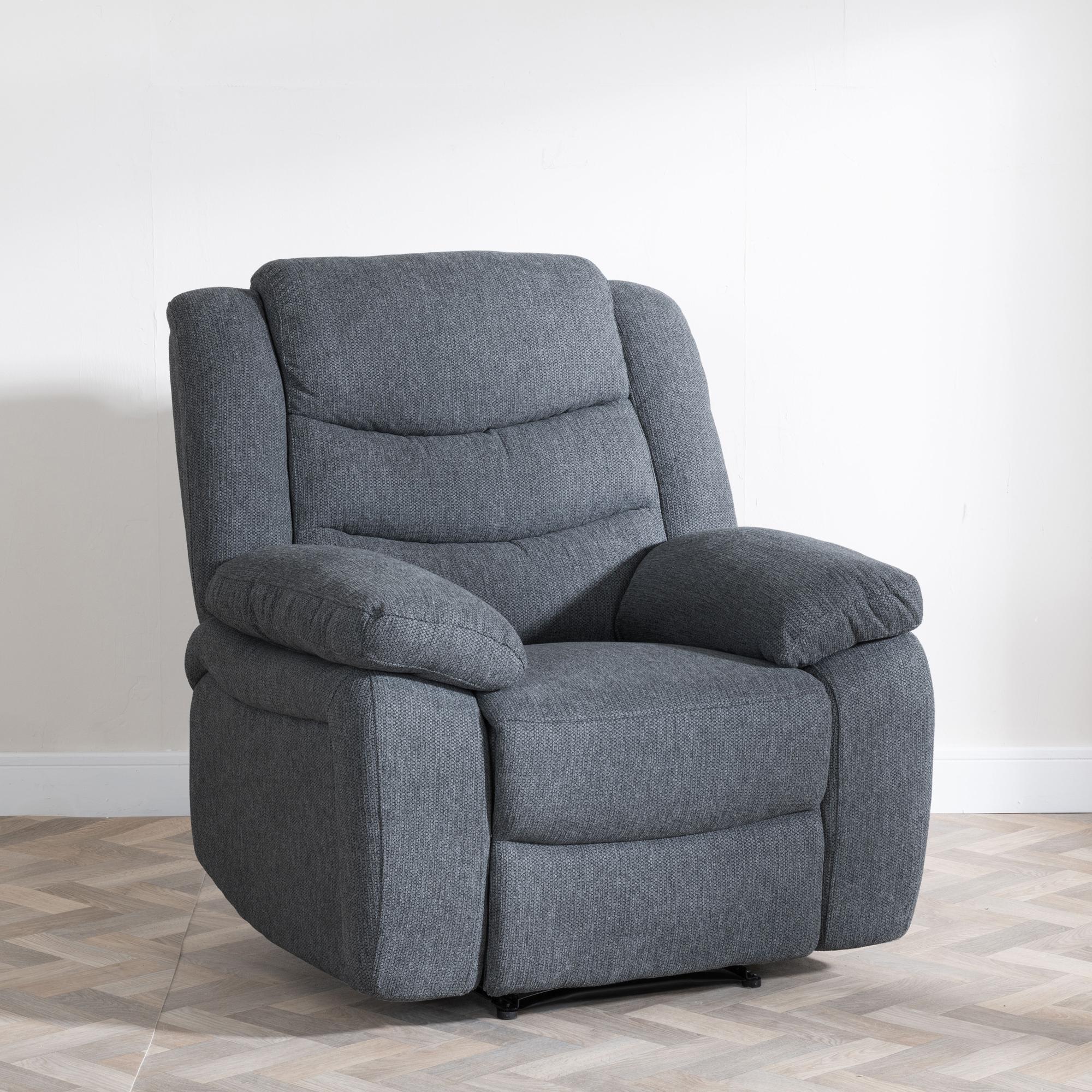 Windsor Recliner Sofa Set - Dark Grey Fabric