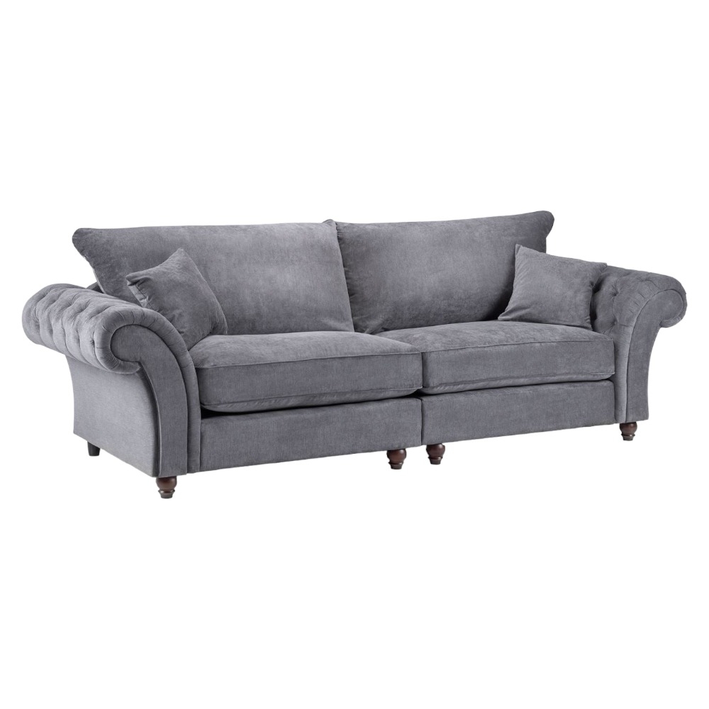 Windsor Sofa - Fullback - Grey - 4 Seater
