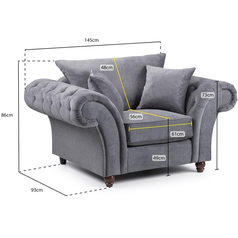 Windsor Armchair - Fullback - Grey