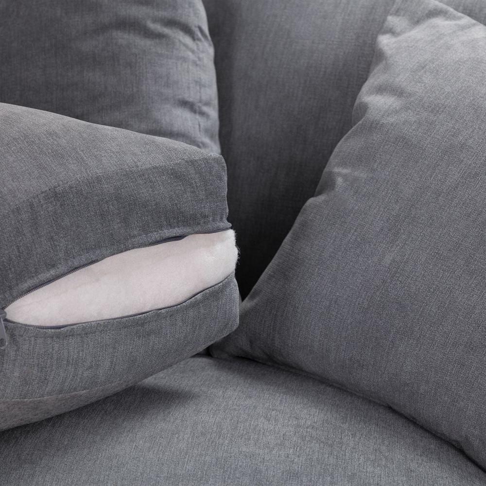 Windsor Corner Sofa - Fullback - Grey - Large