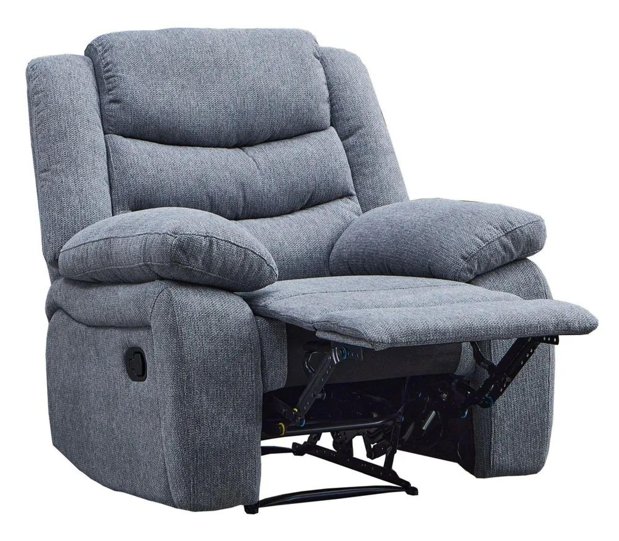 Windsor Recliner Armchair - Grey Fabric