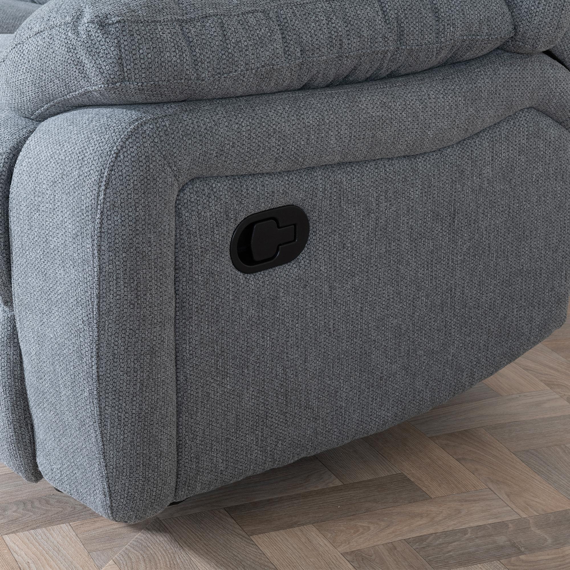 Windsor Recliner Sofa Set - Grey Fabric