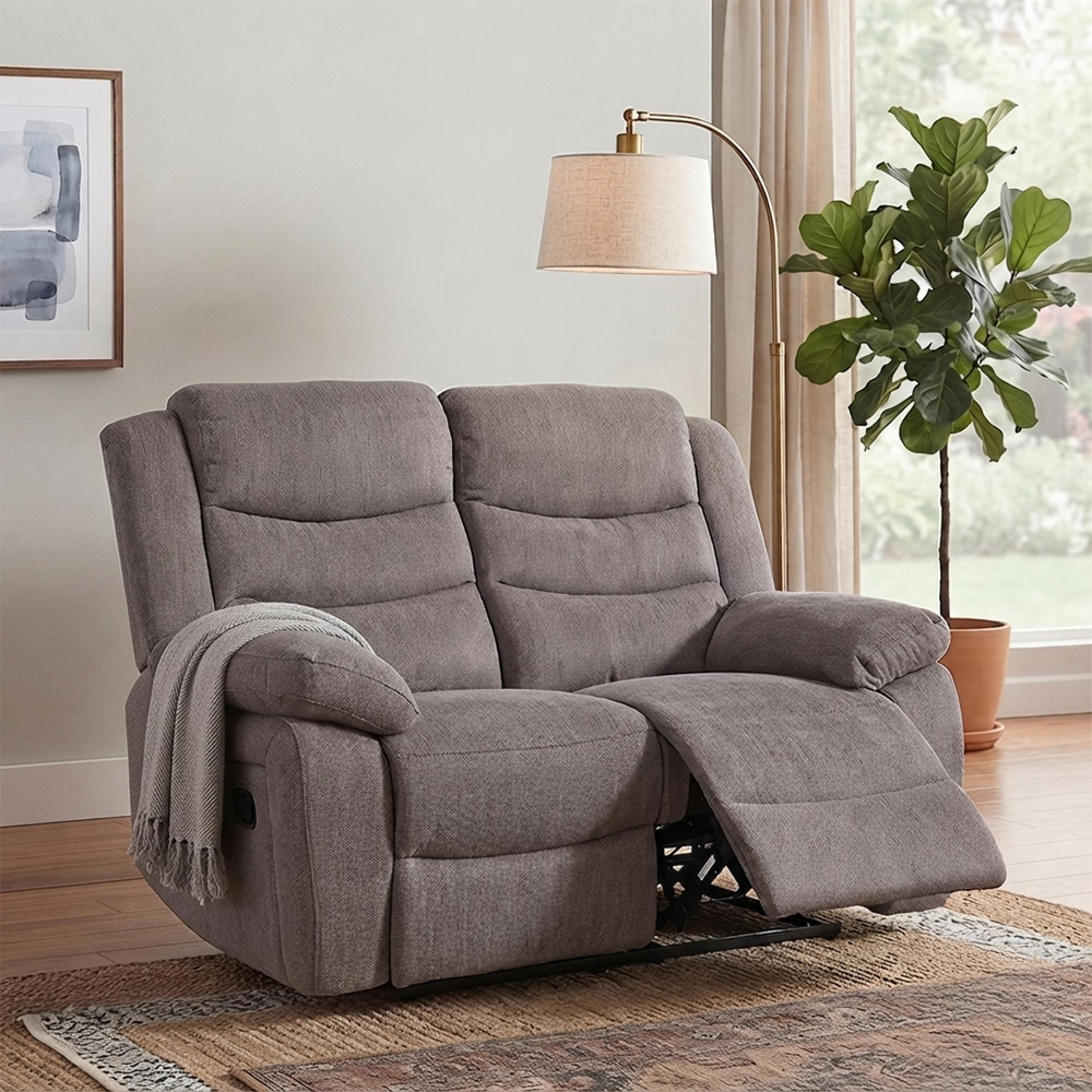 Windsor Recliner Sofa - 2 Seater - Brown Fabric