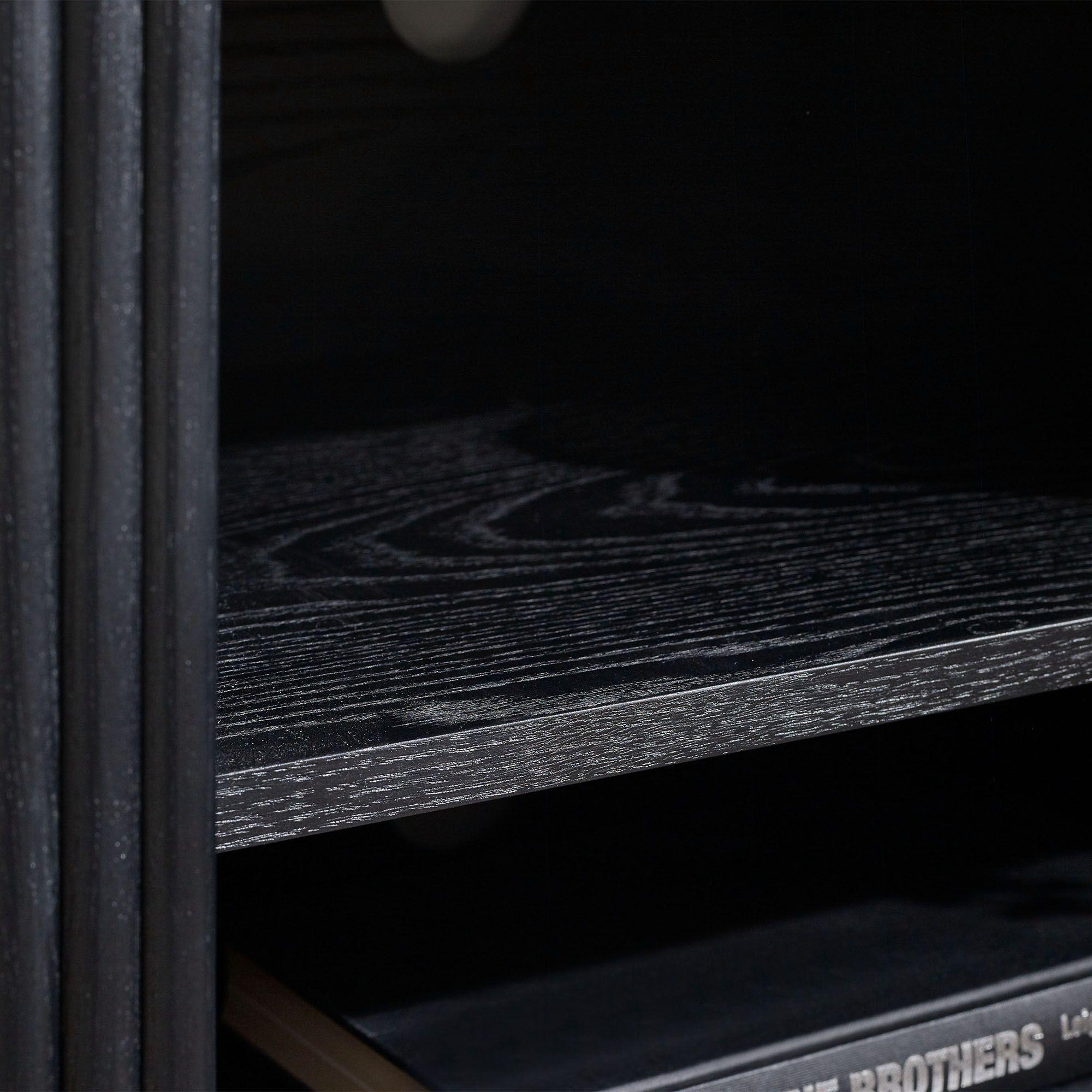 Louis TV Unit - 140cm - Black - Fluted Base