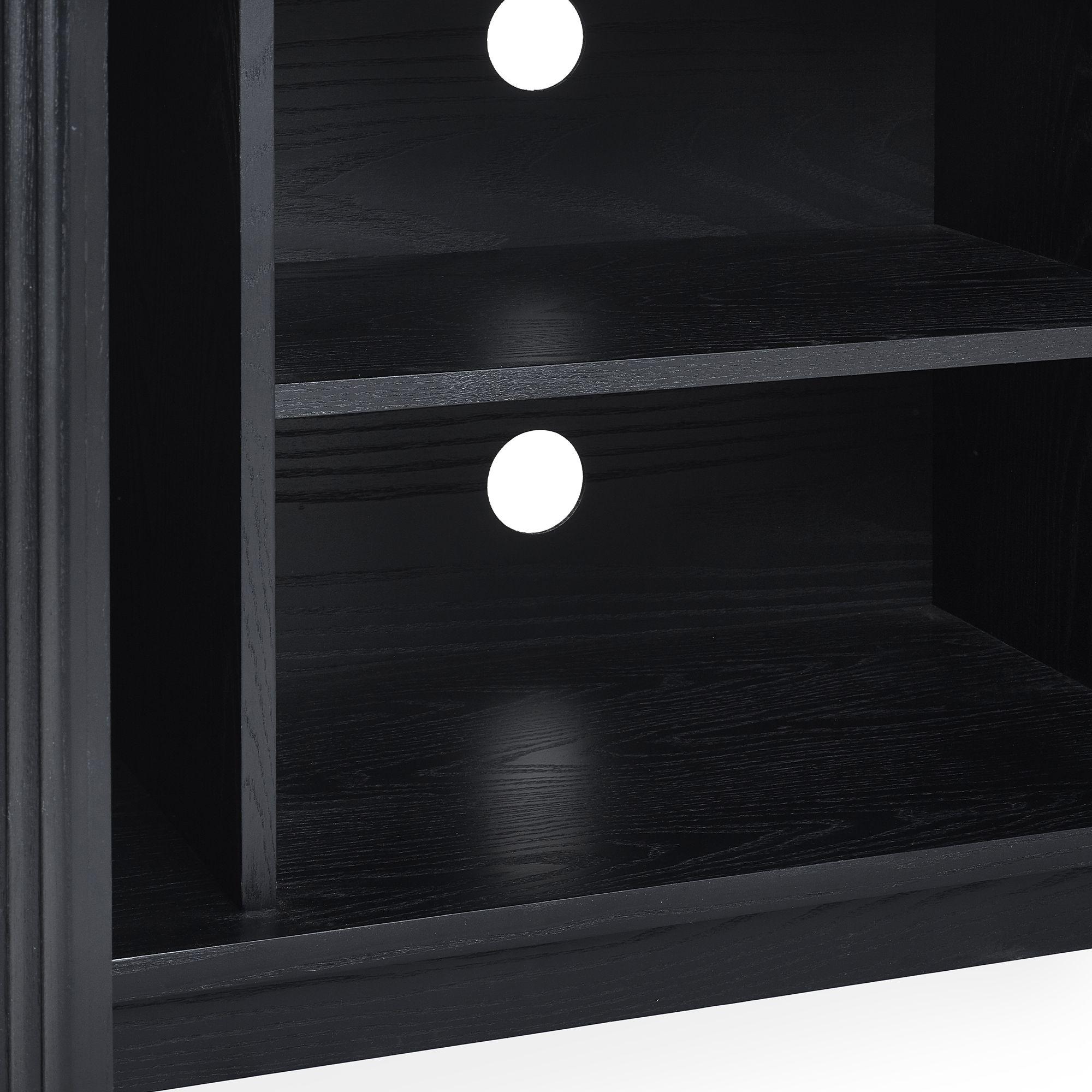 Louis TV Unit - 140cm - Black - Fluted Base