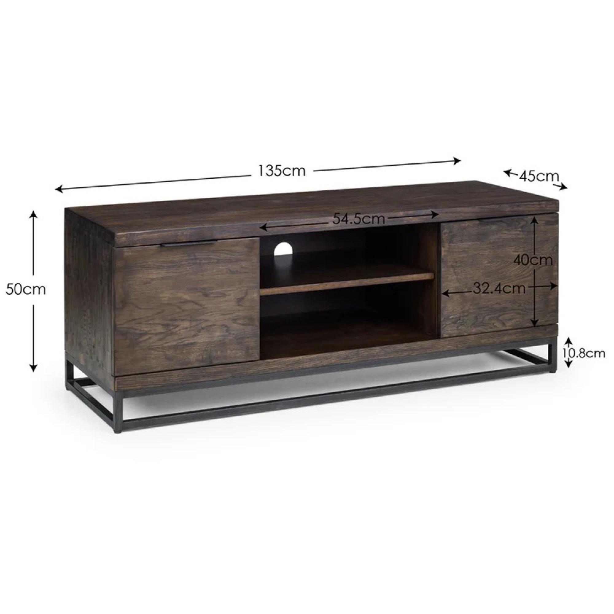 Brooklyn TV Unit - 135cm - Dark Oak