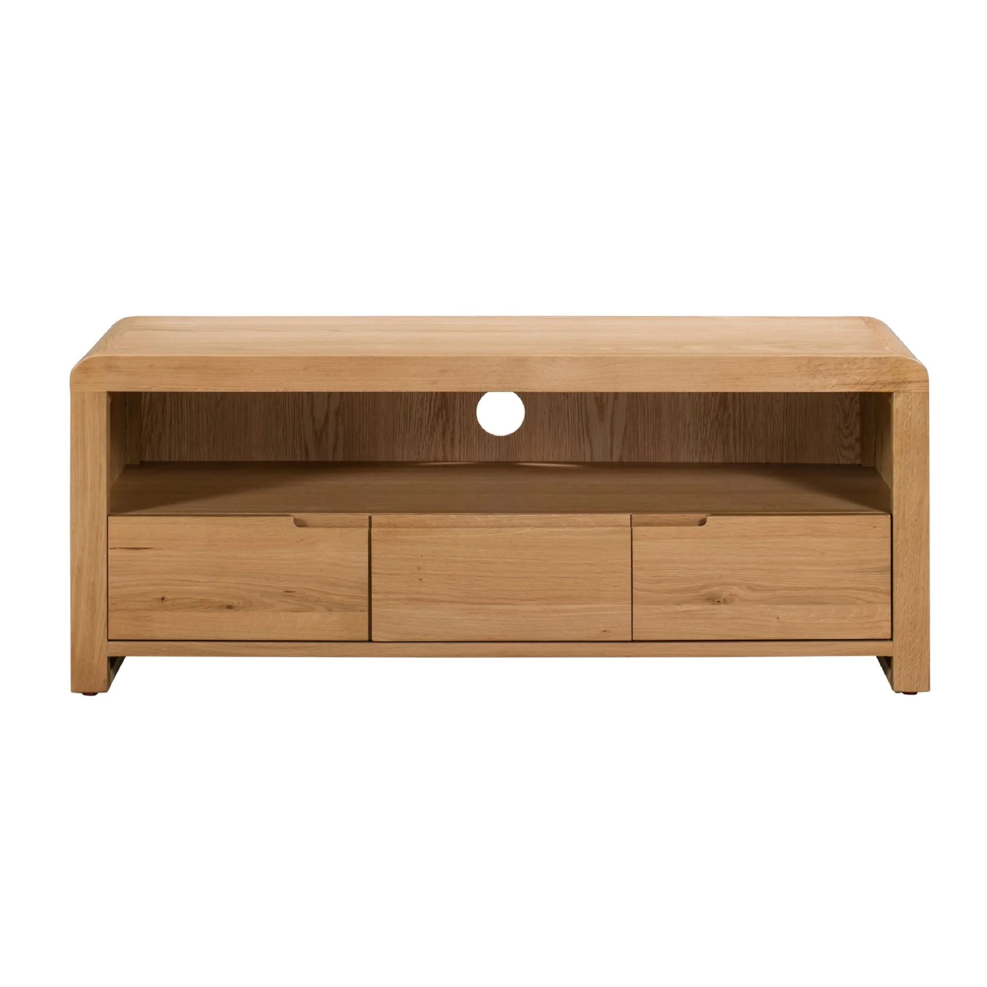Curve TV Unit - 115cm - Oak